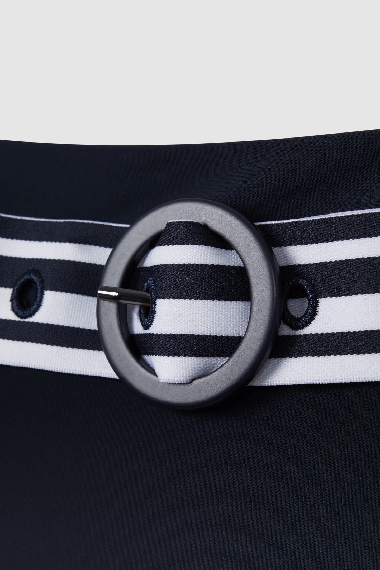 STRIPE BELT HIGHWAIST BIKINI BOTTOM NAVY/WHITE 5