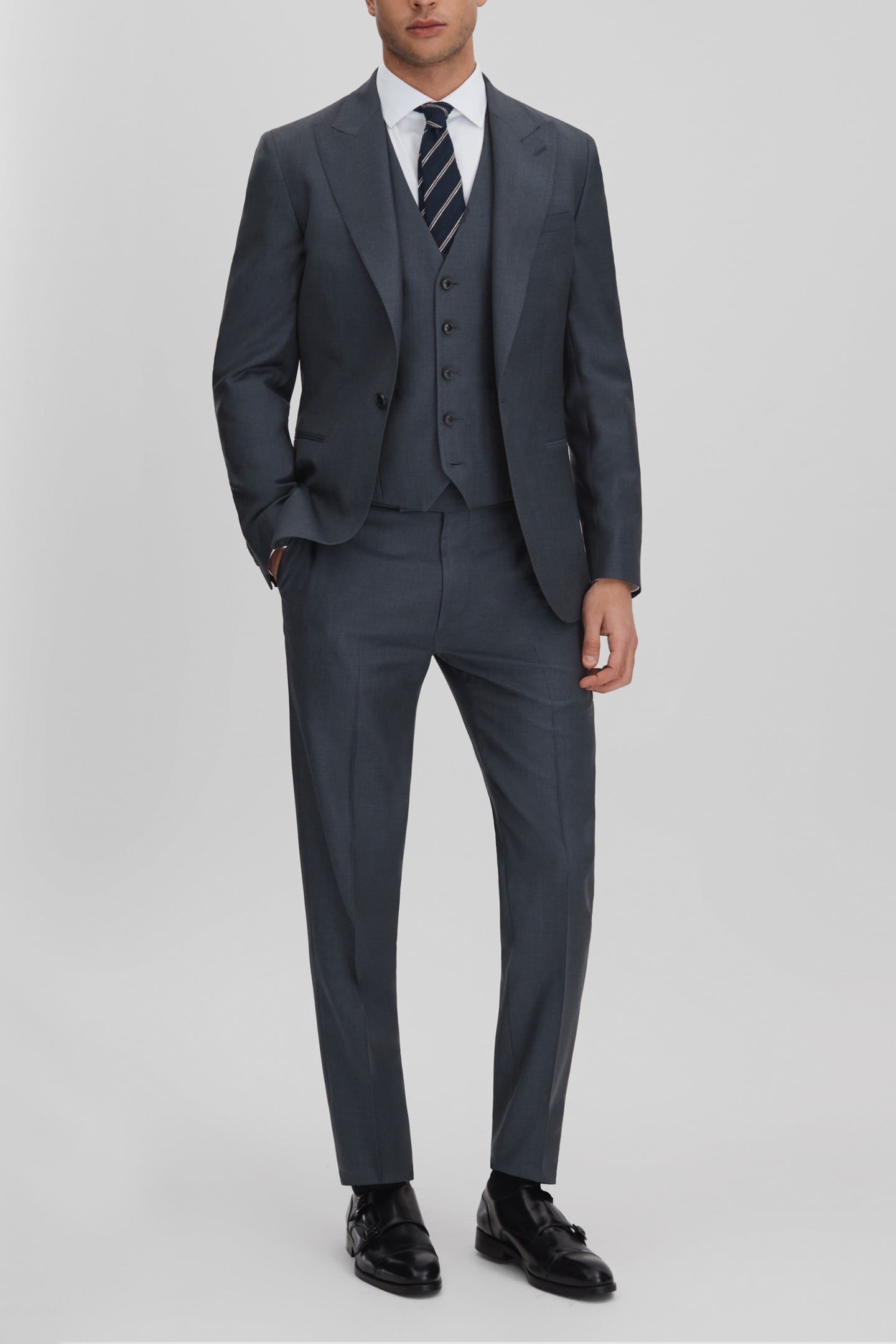 PLAIN WEAVE WAISTCOAT AIRFORCE BLUE 2
