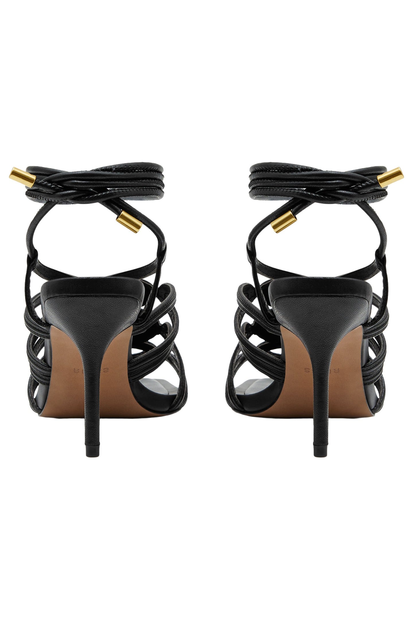 ROPE STRAP HEELED SANDAL BLACK 8