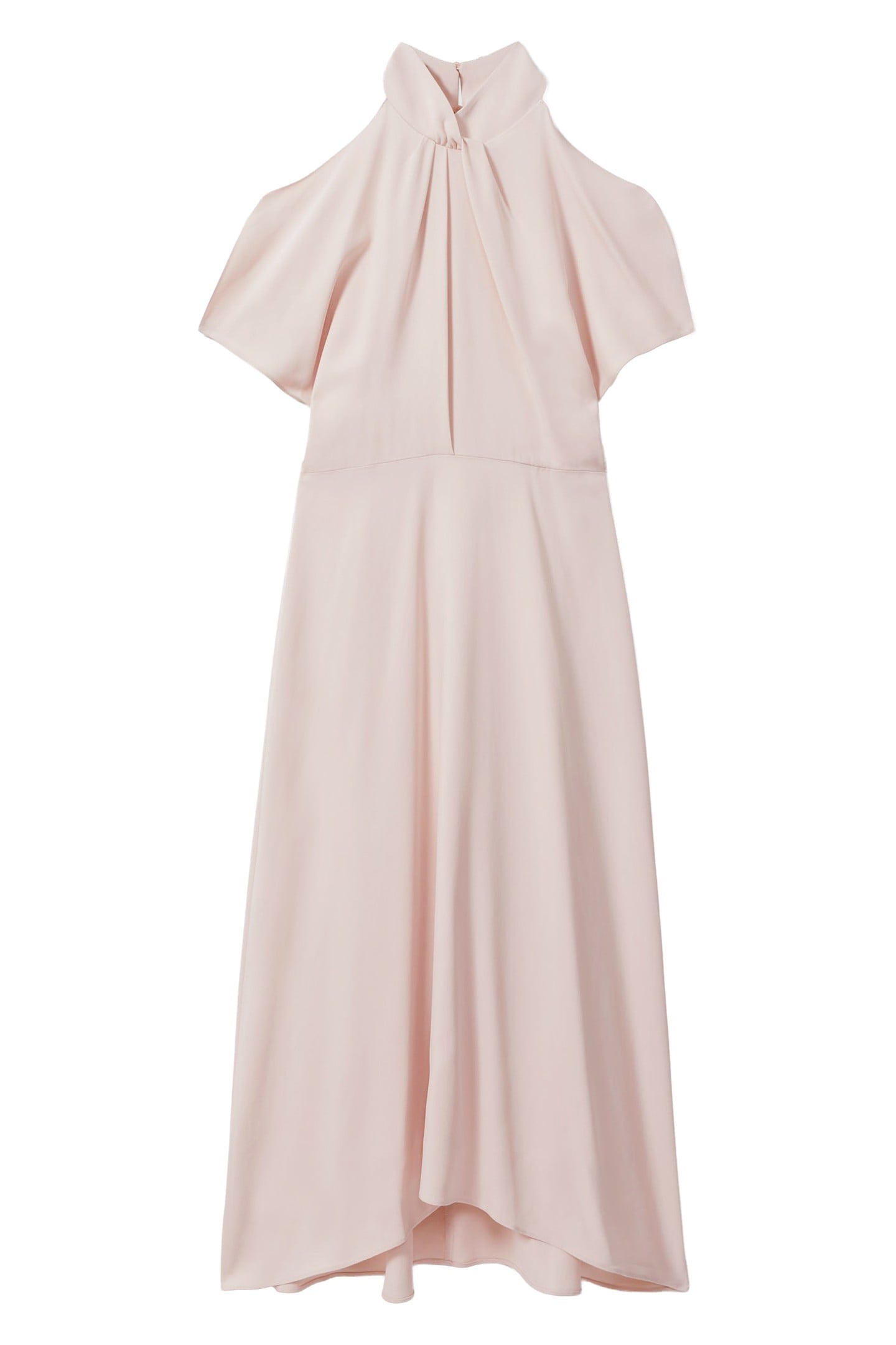 SHORT SLEEVE OCCASION MIDI DRESS NUDE 4