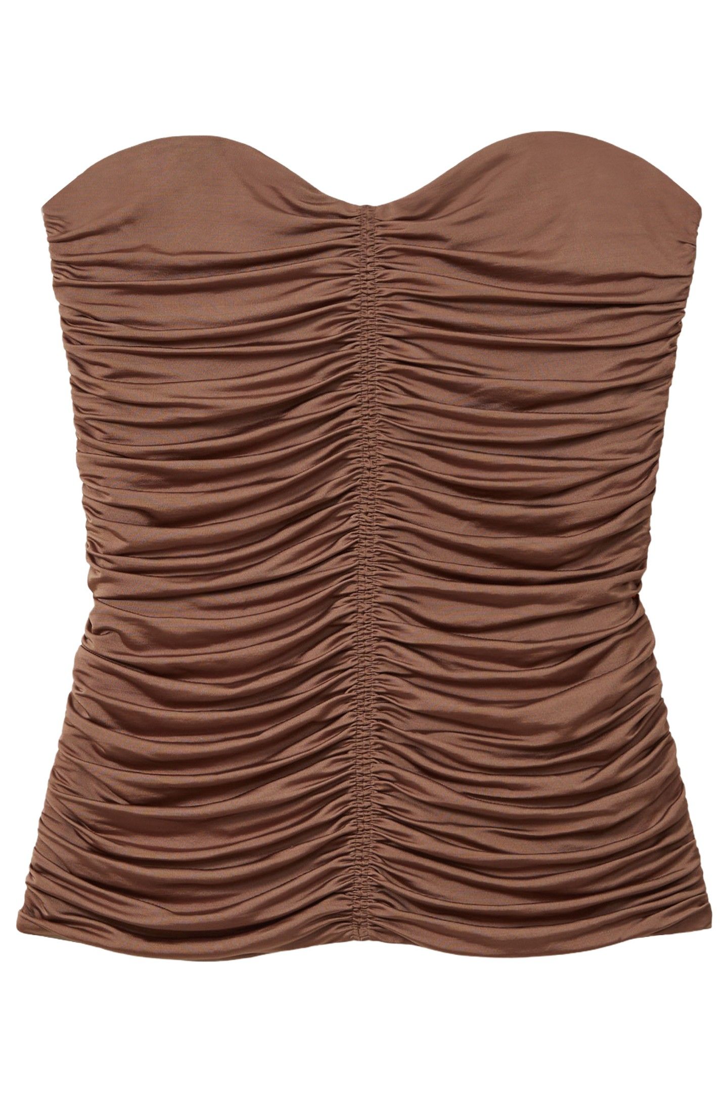 RUCHED TUBE TOP MINK 3