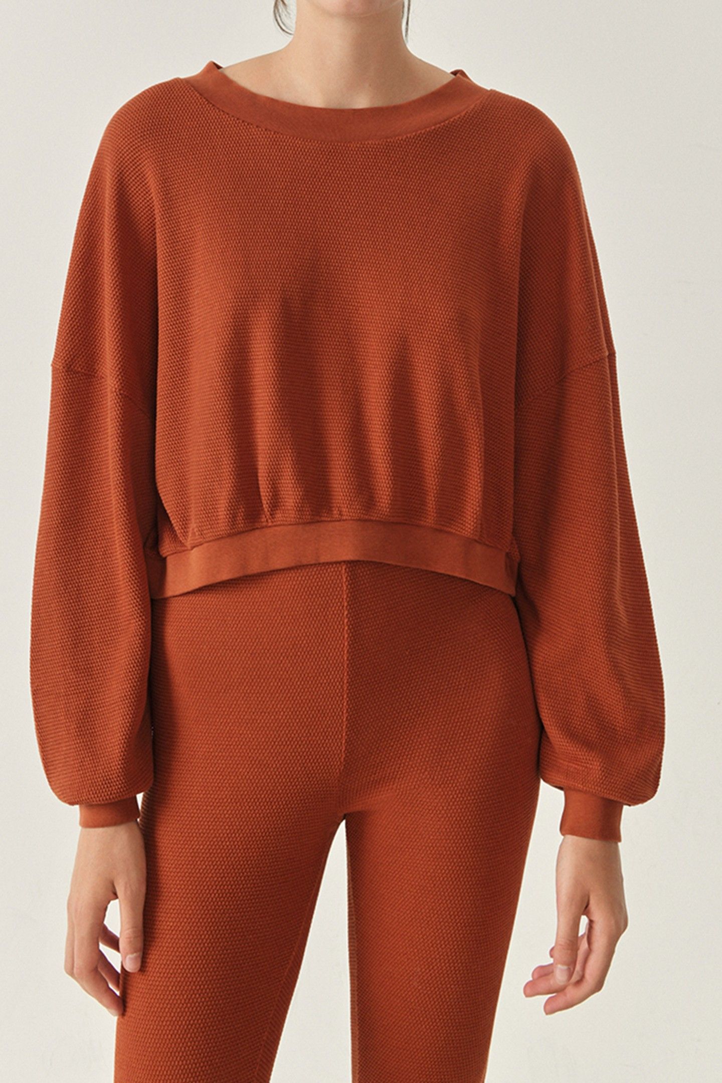 LONG-SLEEVED CREW NECK SWEATSHIRT FOGGY 1