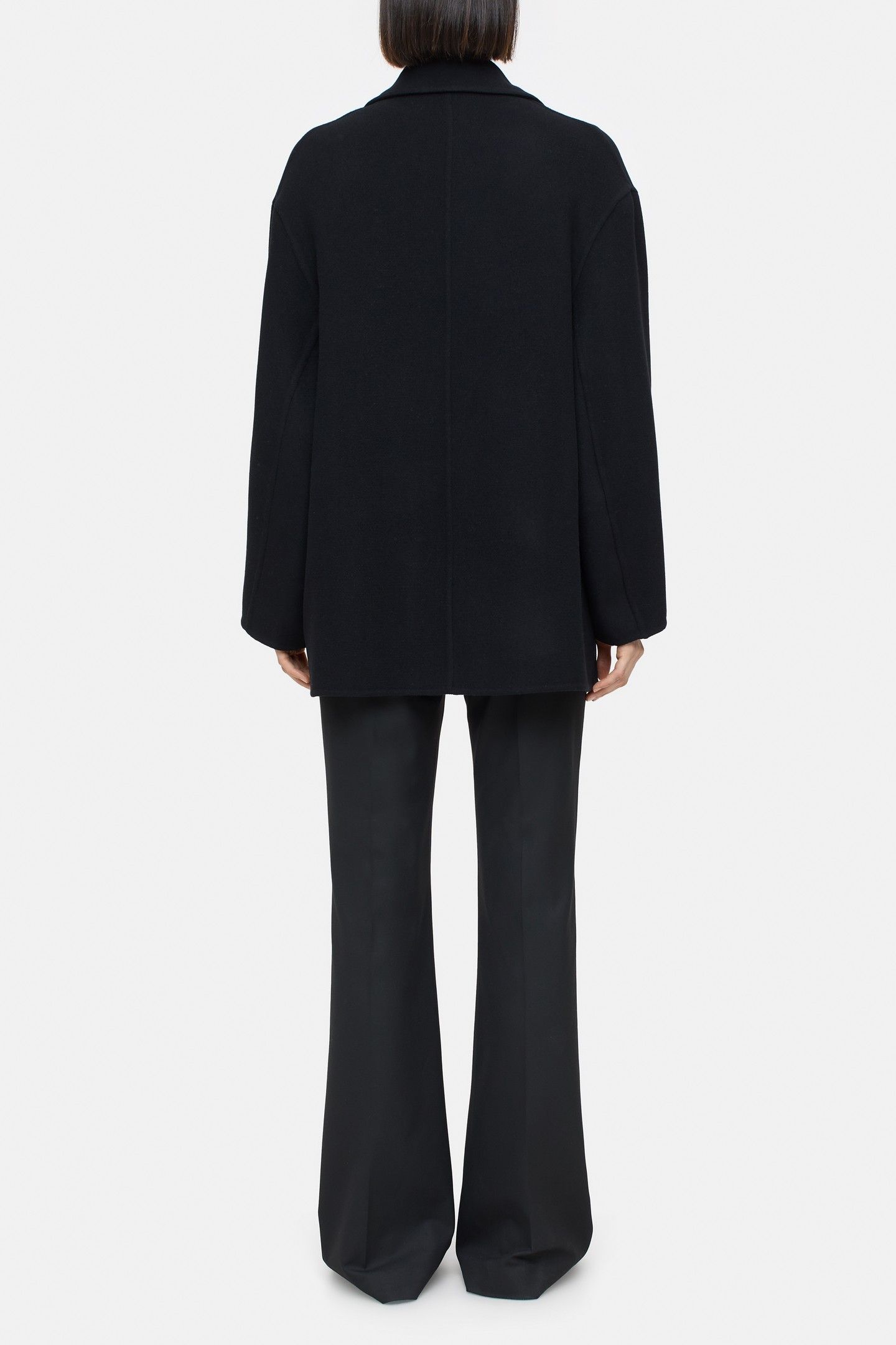 DOUBLE BREASTED COAT JACKET BLACK 3