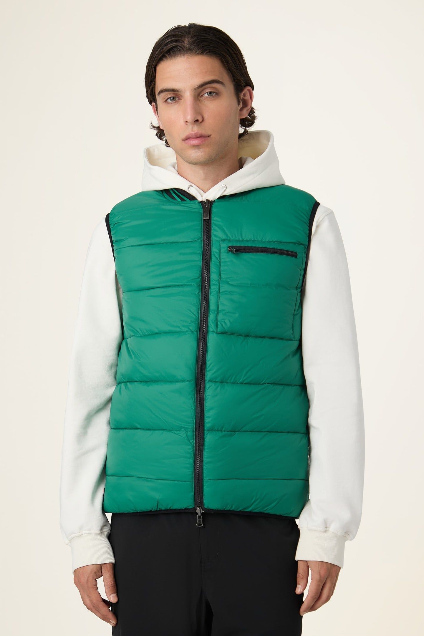 MILANO REGULAR REVERSIBLE LIGHTWEIGHT VEST BLACK 3