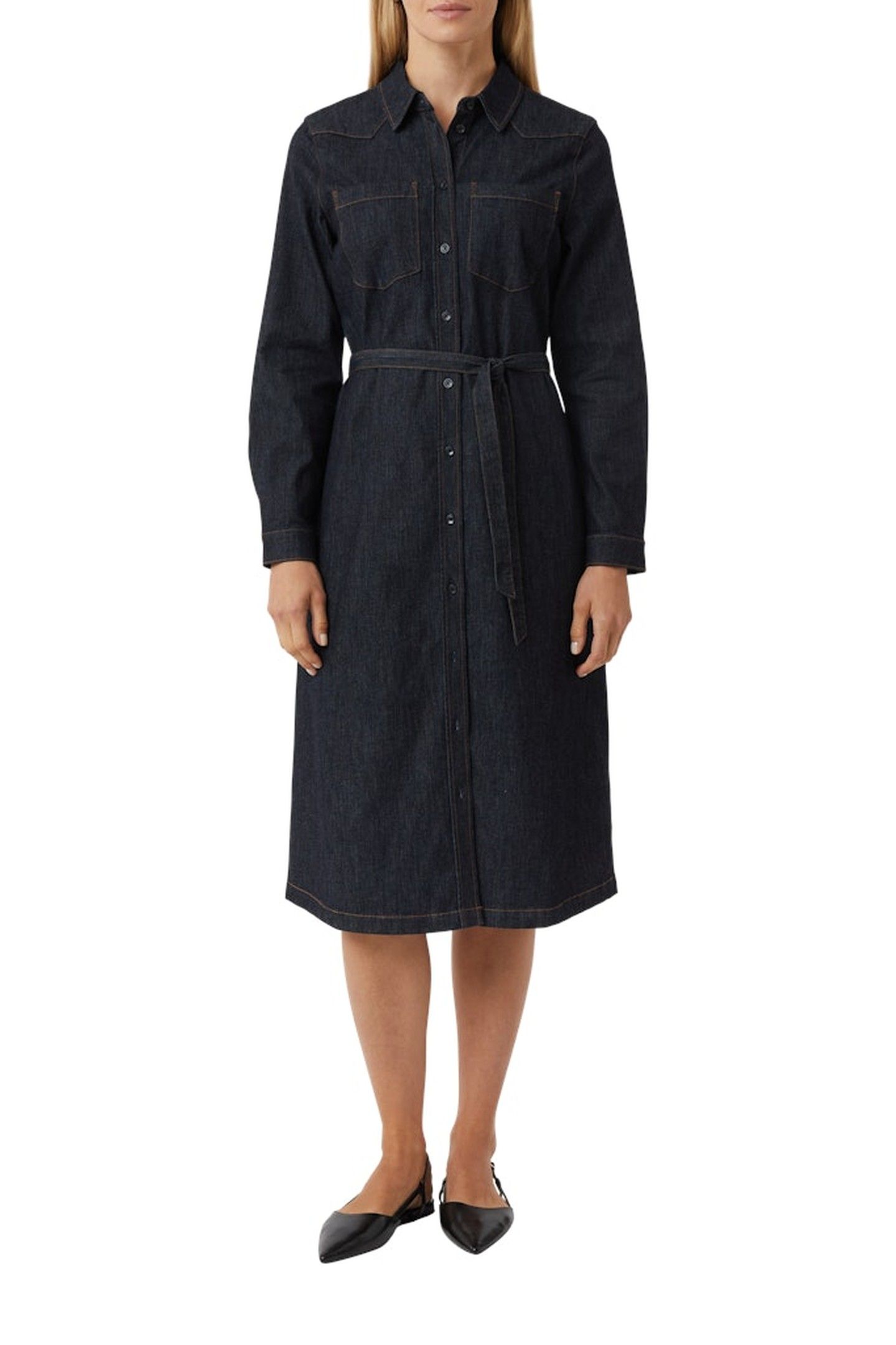 COMMA DRESSES BLUE DENIM 1