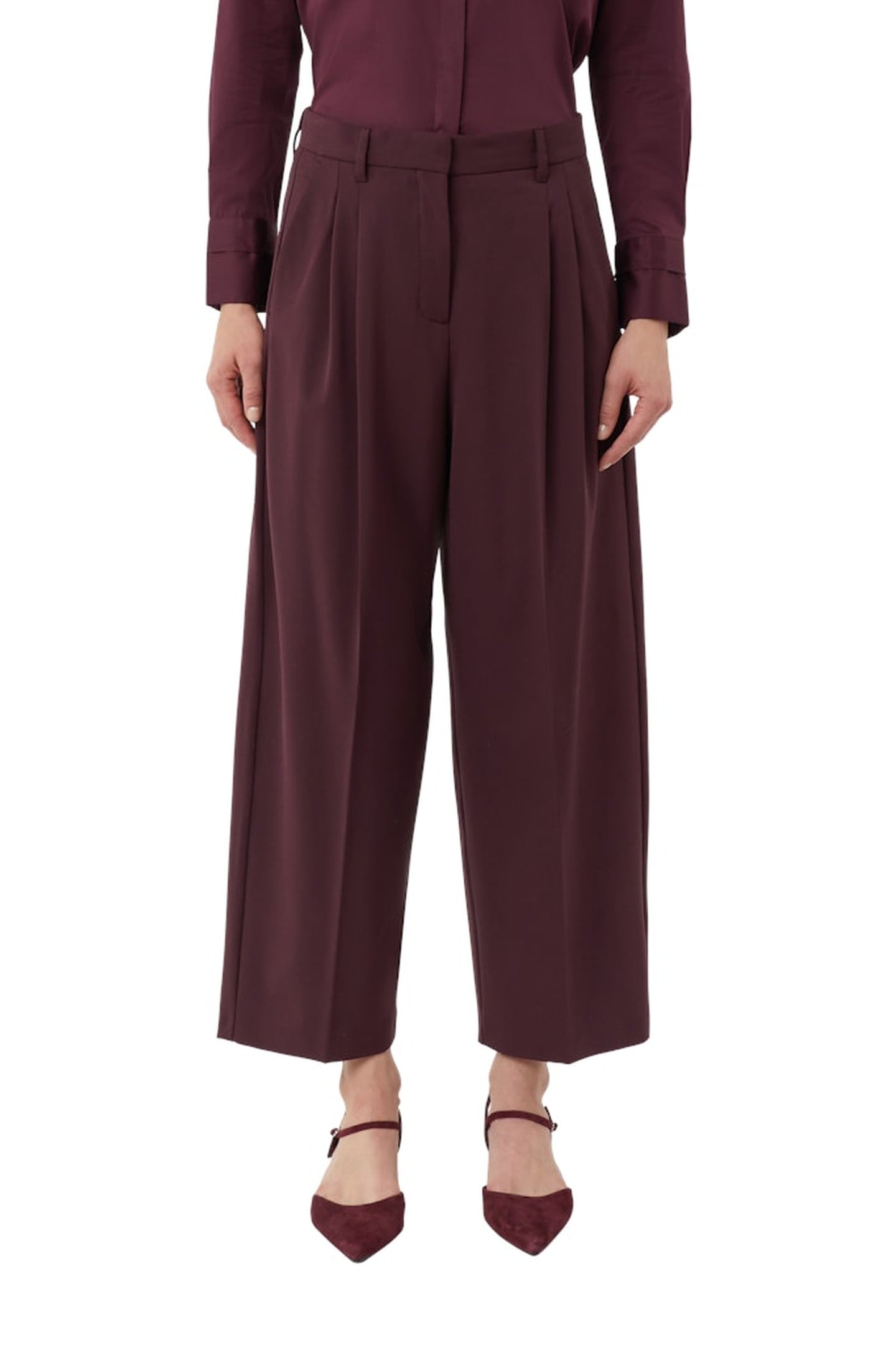 COMMA PANTS BURGUNDY 1