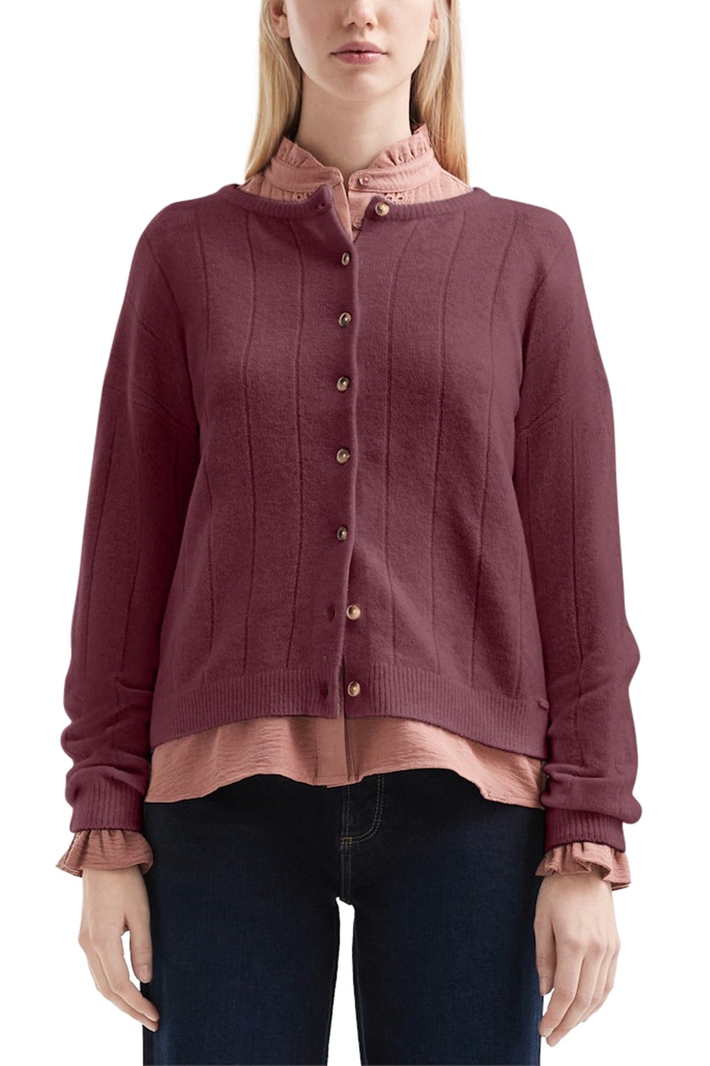 S.OLIVER-QS CARDIGAN BURGUNDY 1