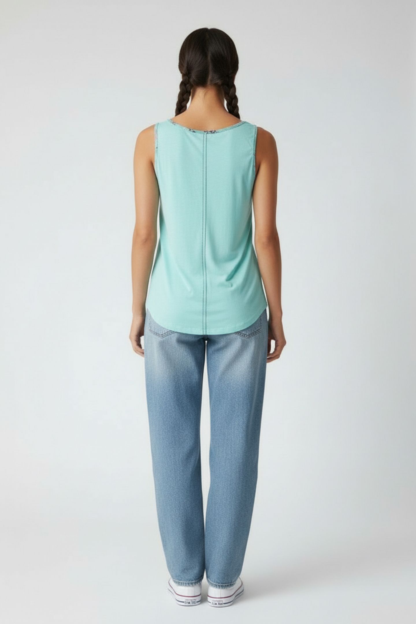 NOVA LINEN MIX VEST BRIGHT BLUE 2