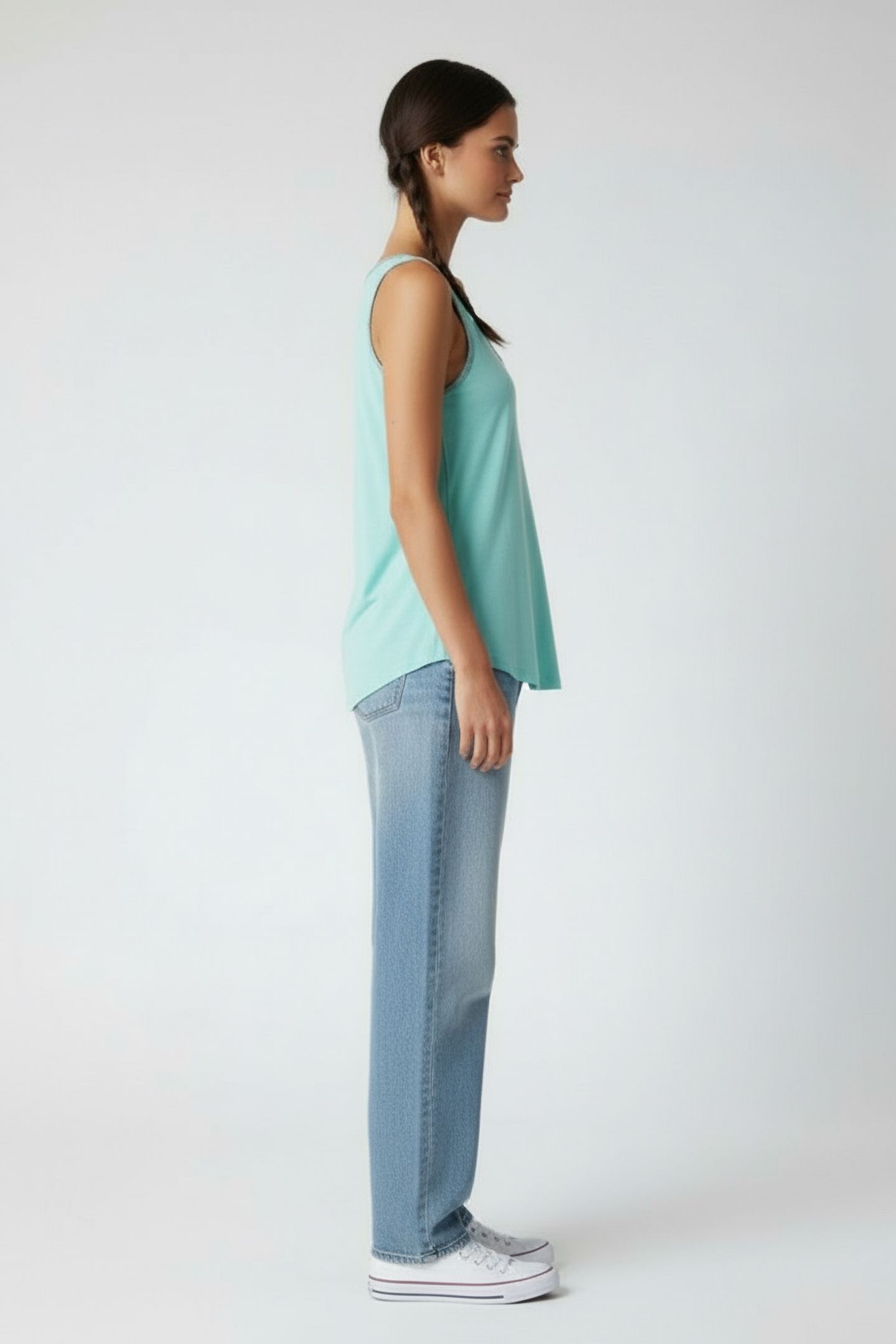 NOVA LINEN MIX VEST BRIGHT BLUE 3