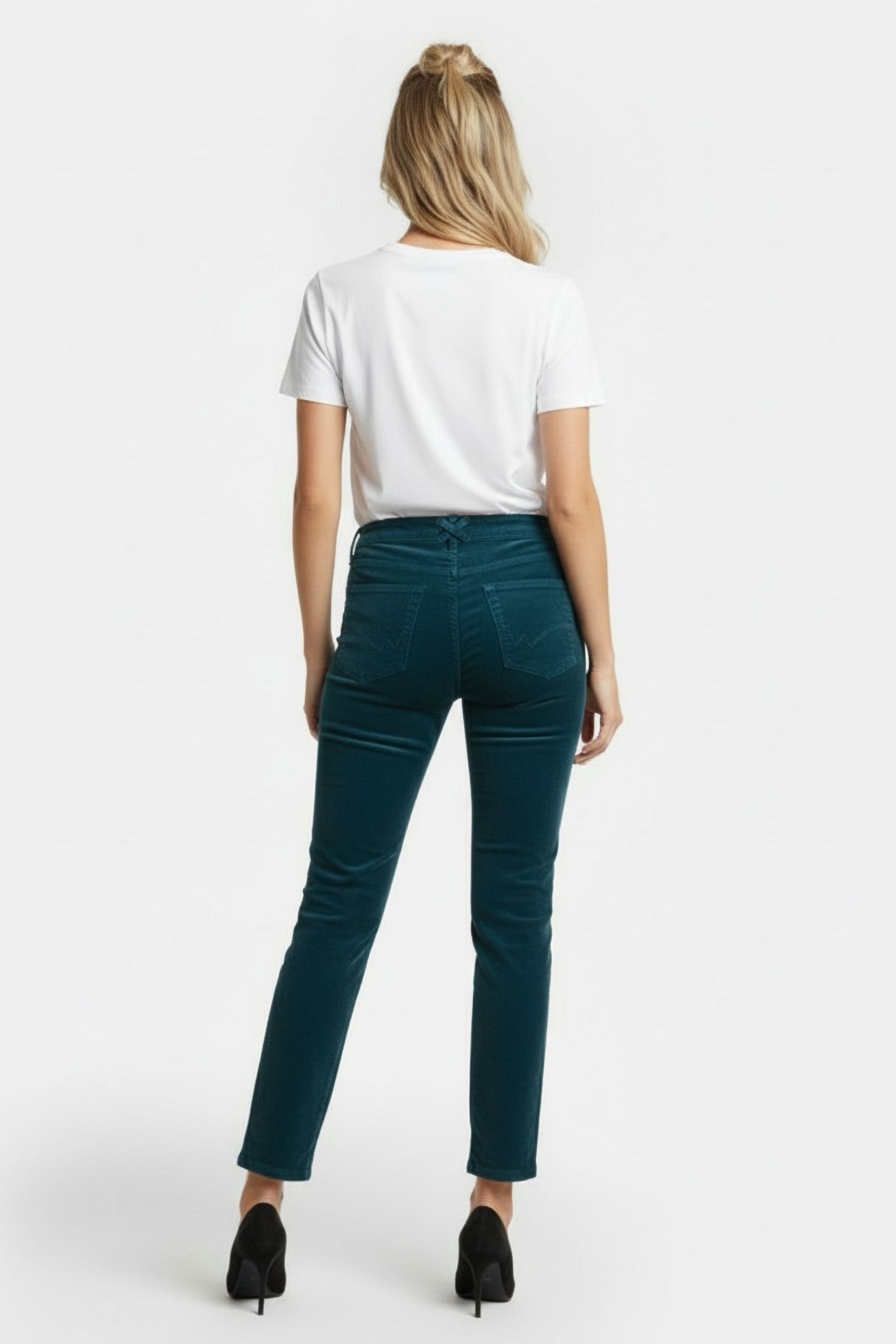 BROOKE CORD TROUSER DARK TEAL 2