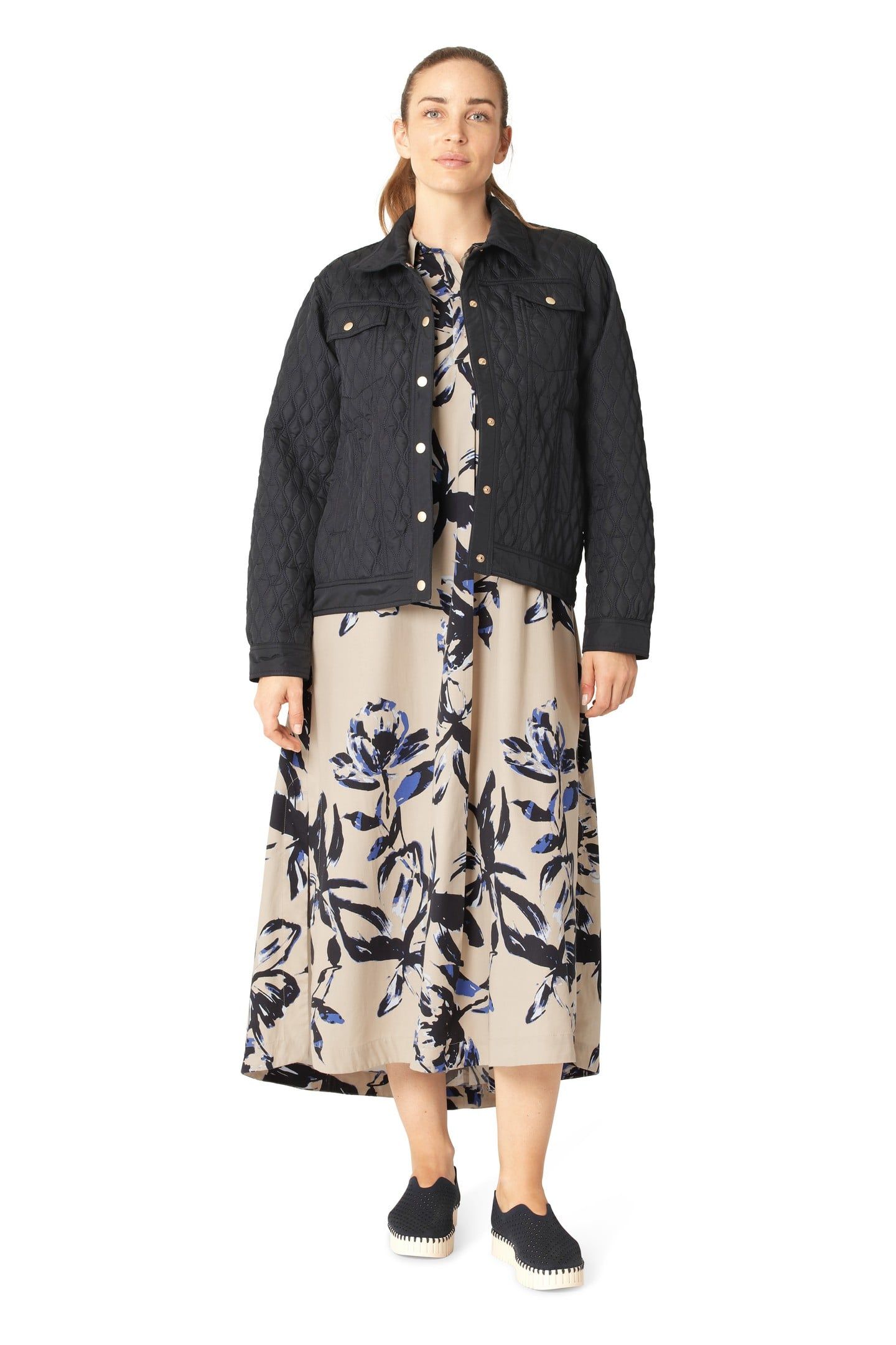 ALLY03 QUILT JACKETS DARK INDIGO 1