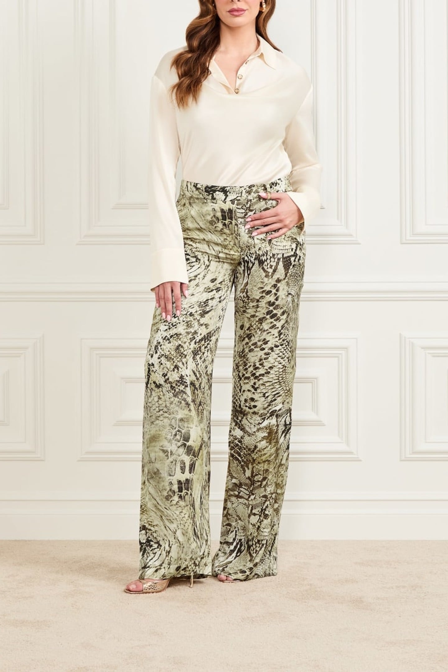 MARCIANO BY GUESS GISELLE STRAIGHT PAN JUMBLE SKIN PRINT 2