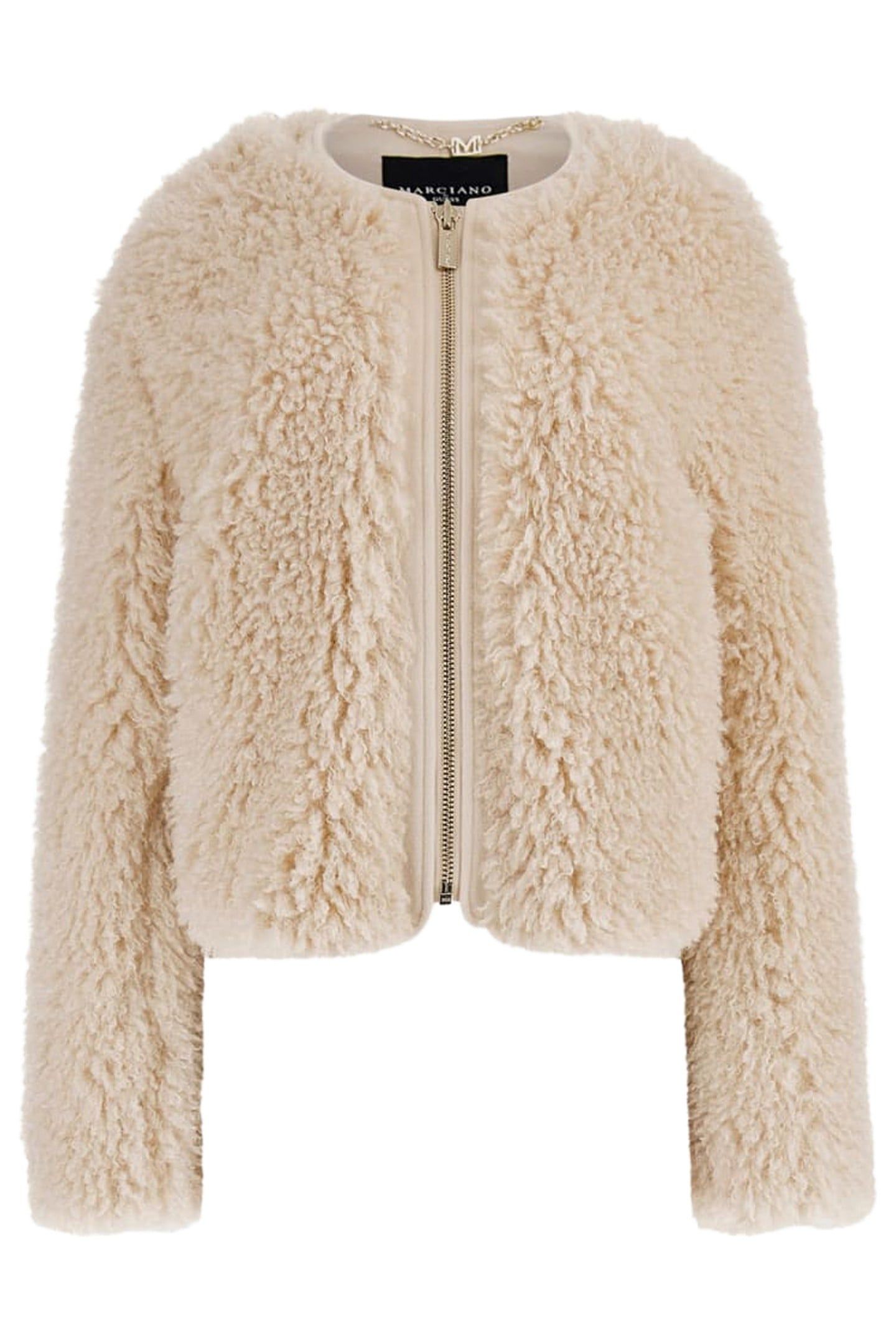 MARCIANO BY GUESS CHANTAL SHORT FAUX F CREAM MULTI 7