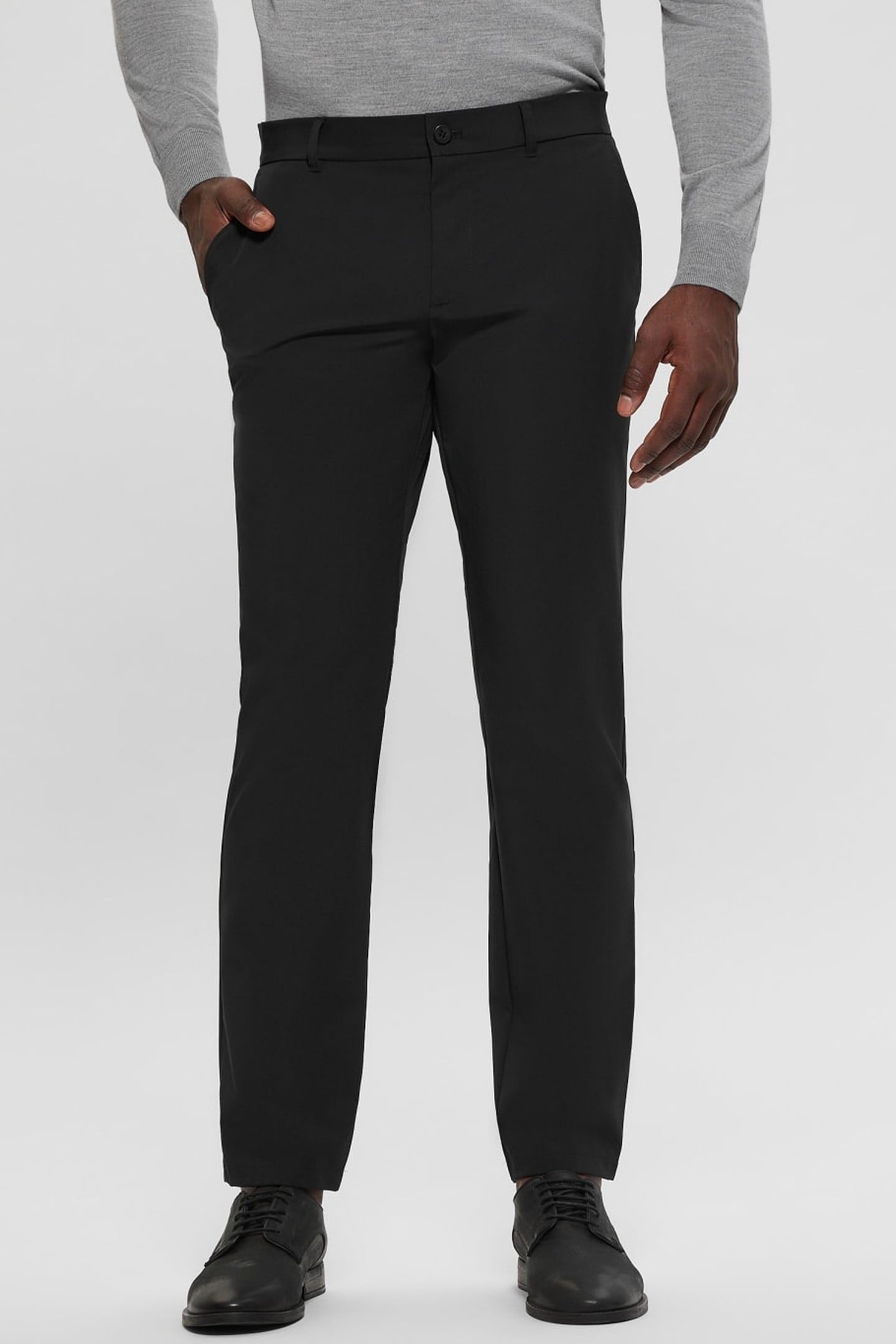 GUESS ECO MYRON DRESSY PANTS JET BLACK A996 1