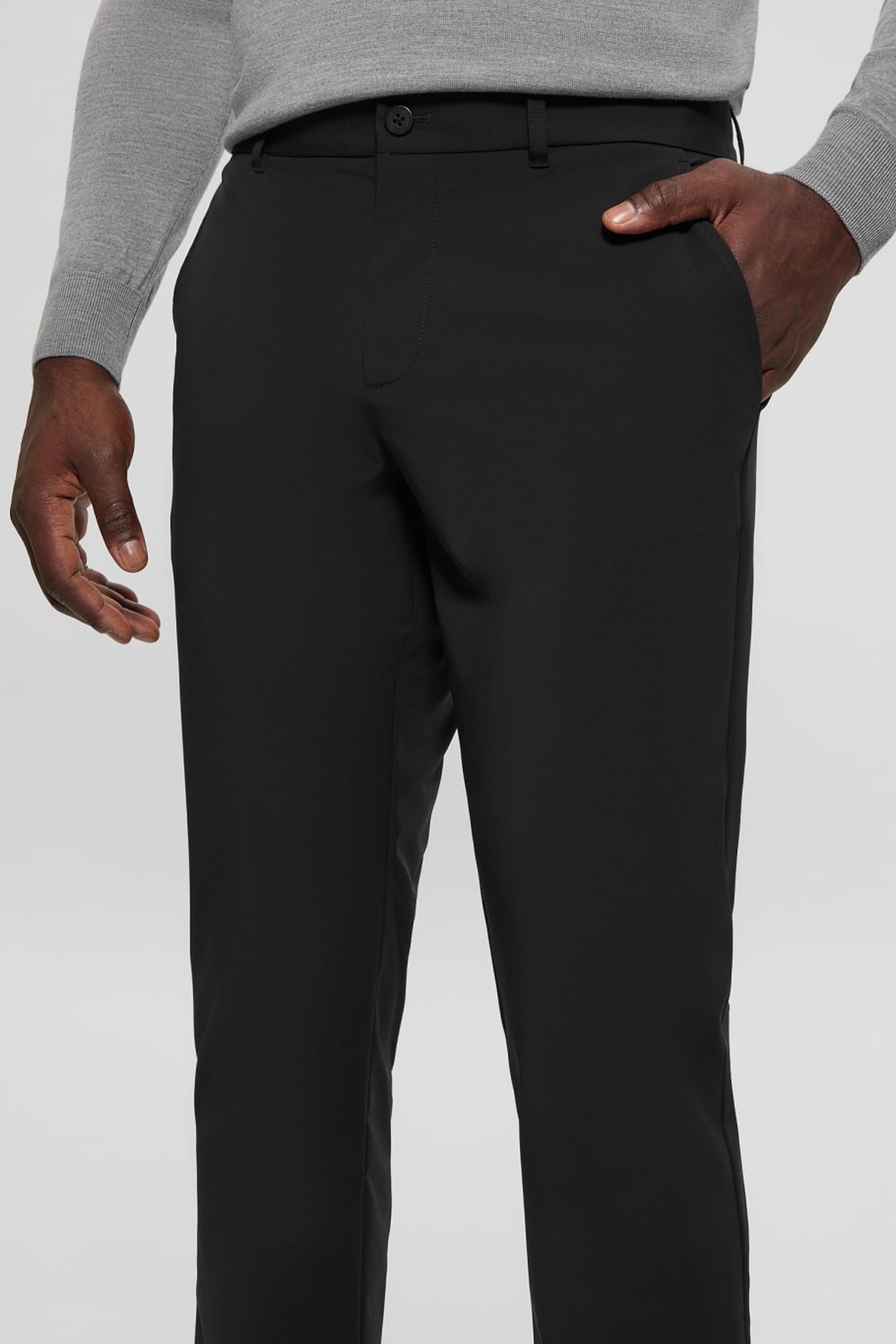 GUESS ECO MYRON DRESSY PANTS JET BLACK A996 6