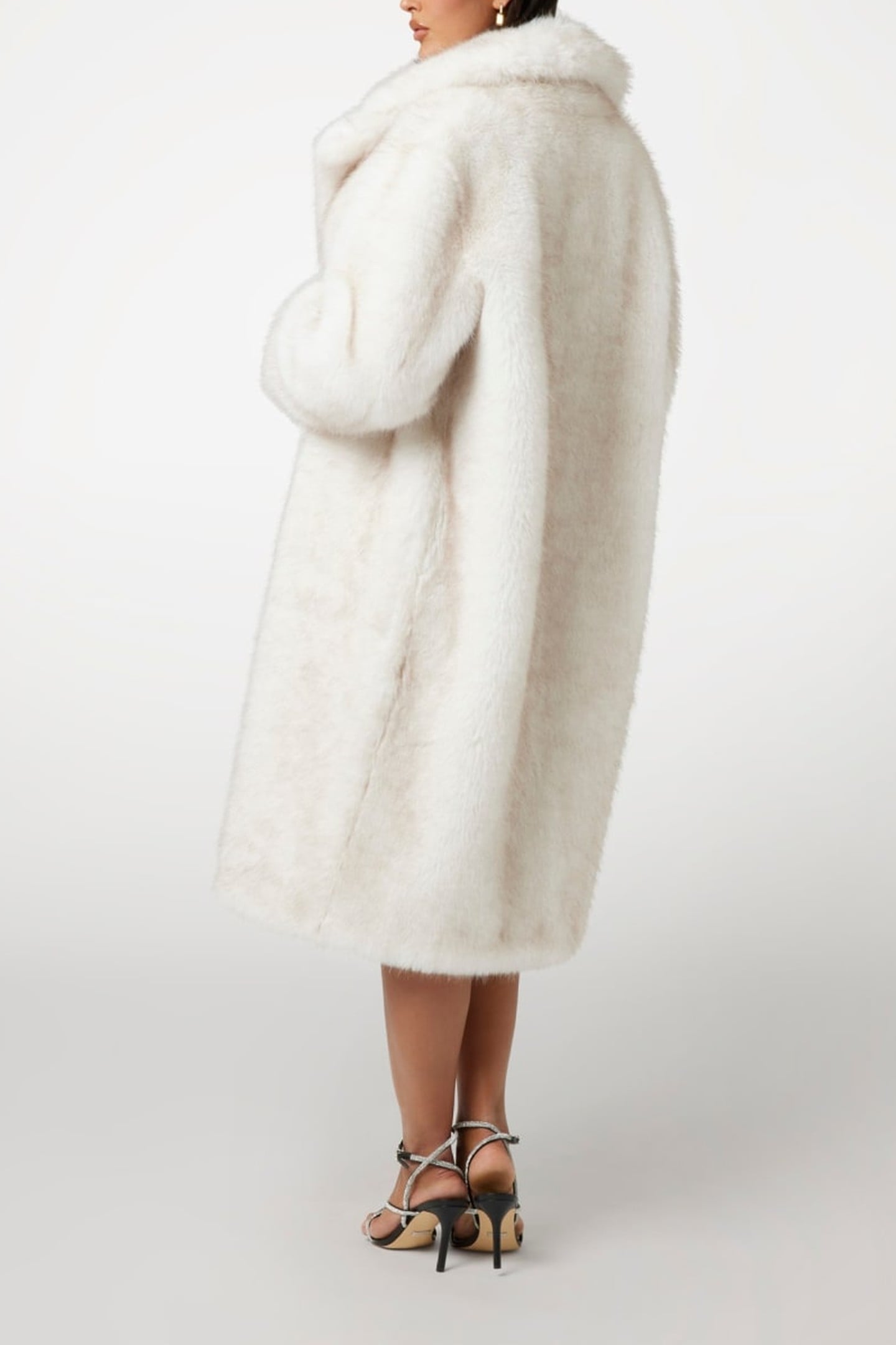 MARCIANO BY GUESS AUDREY LONG COAT MACADAMIA MULTI 3