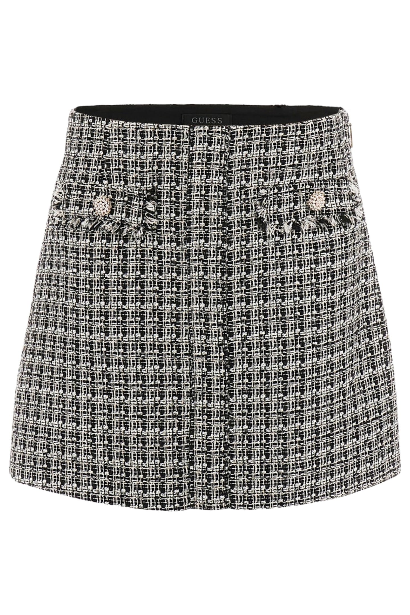 GUESS ECO DAPHNEE MINI FLAP SK BLACK AND WHITE TWEE 4