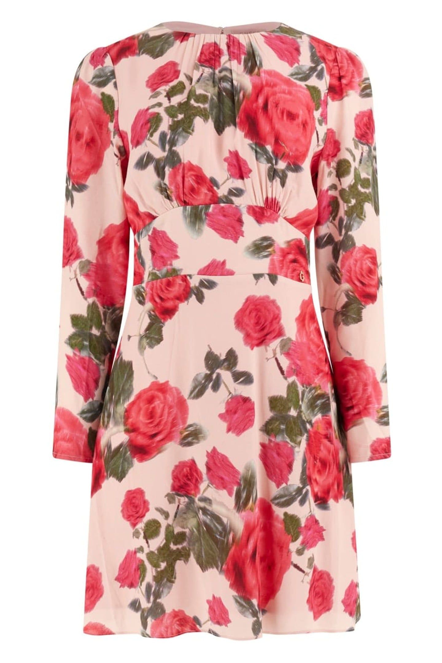 GUESS ECO RACHELE LS GATHERED BLURRED ROSES PRINT 1