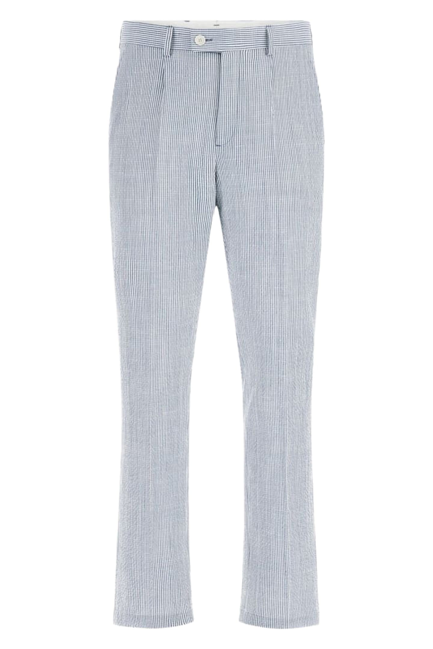 MARCIANO BY GUESS MAX PLEATED REG CHIN WHITE/BLUE STRIPES 3