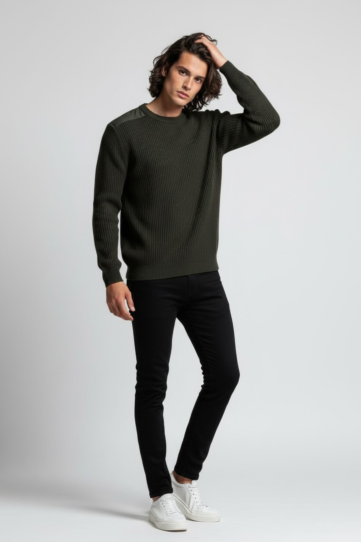 CADAQALF KNIT DARK KHAKI 1