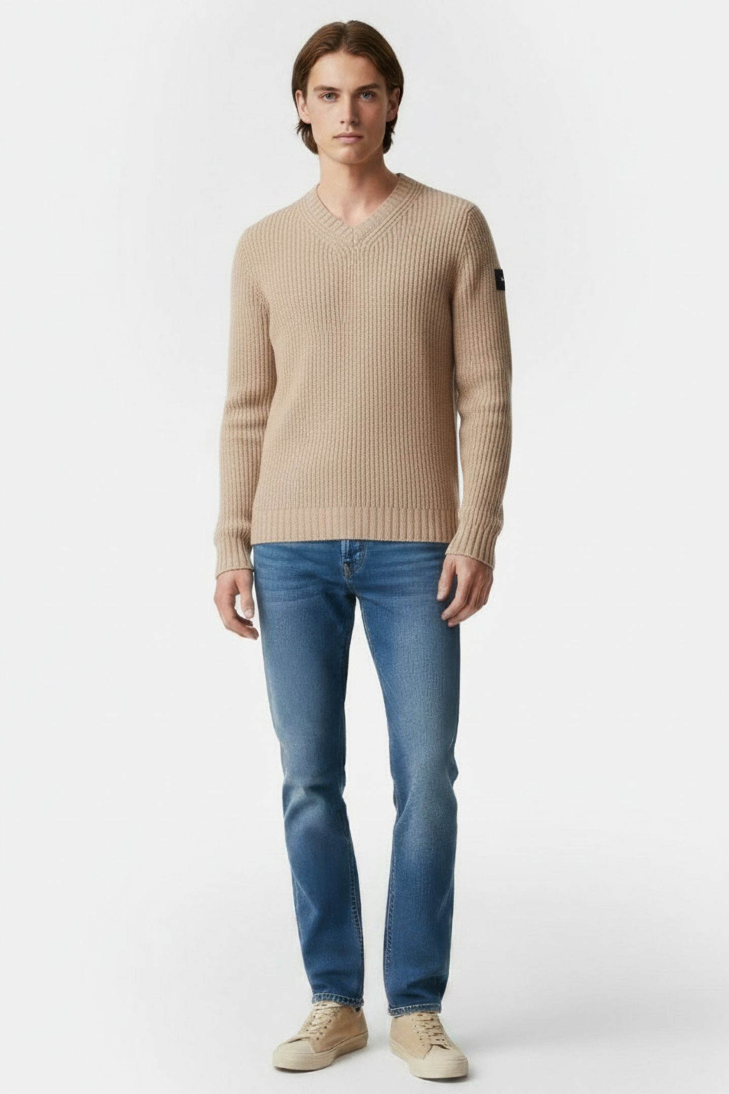 BOJALF KNIT BEIGE MELANGE 1