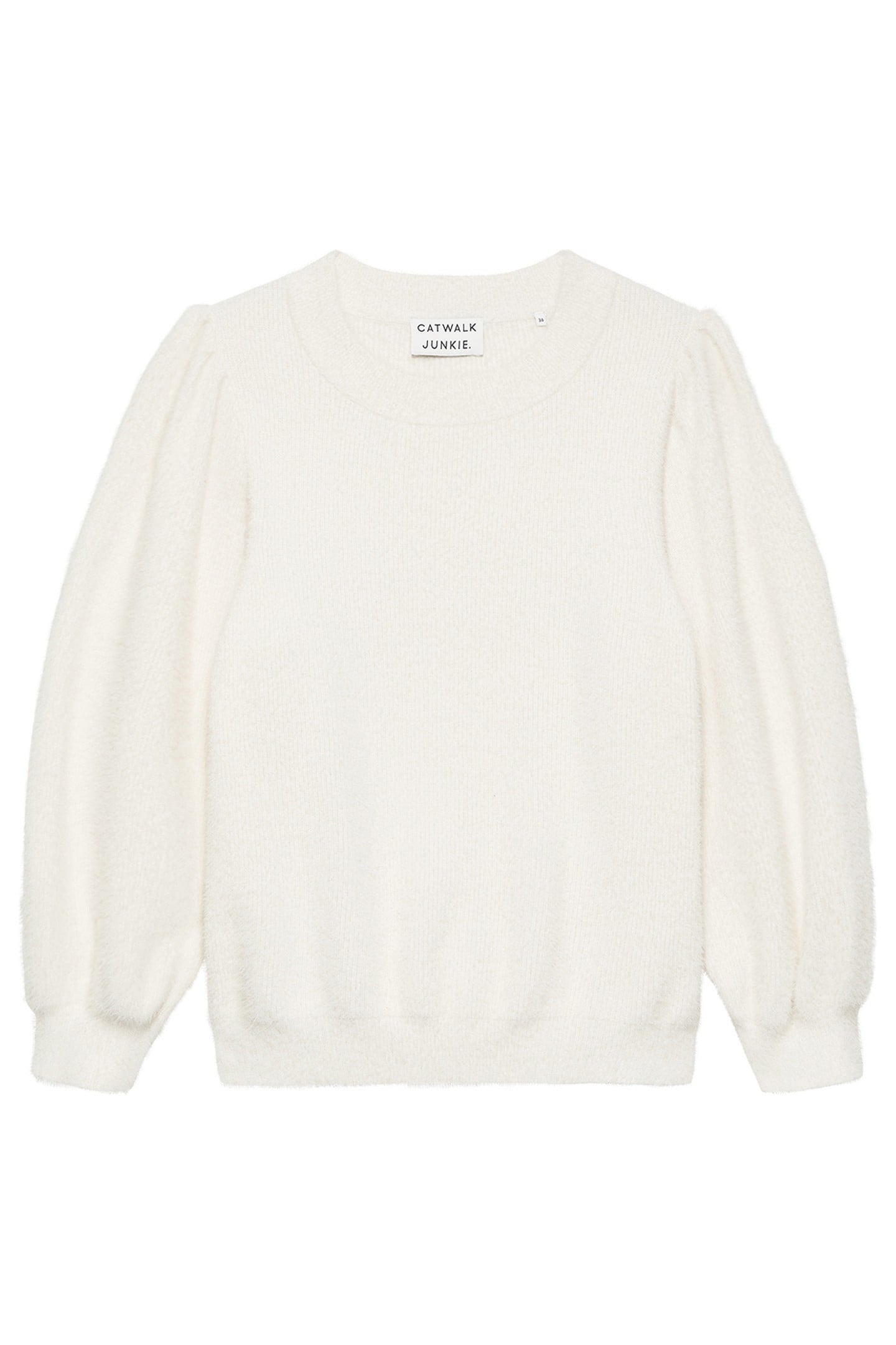 FUZZY PUFF SLEEVE KNIT OFF WHITE 4