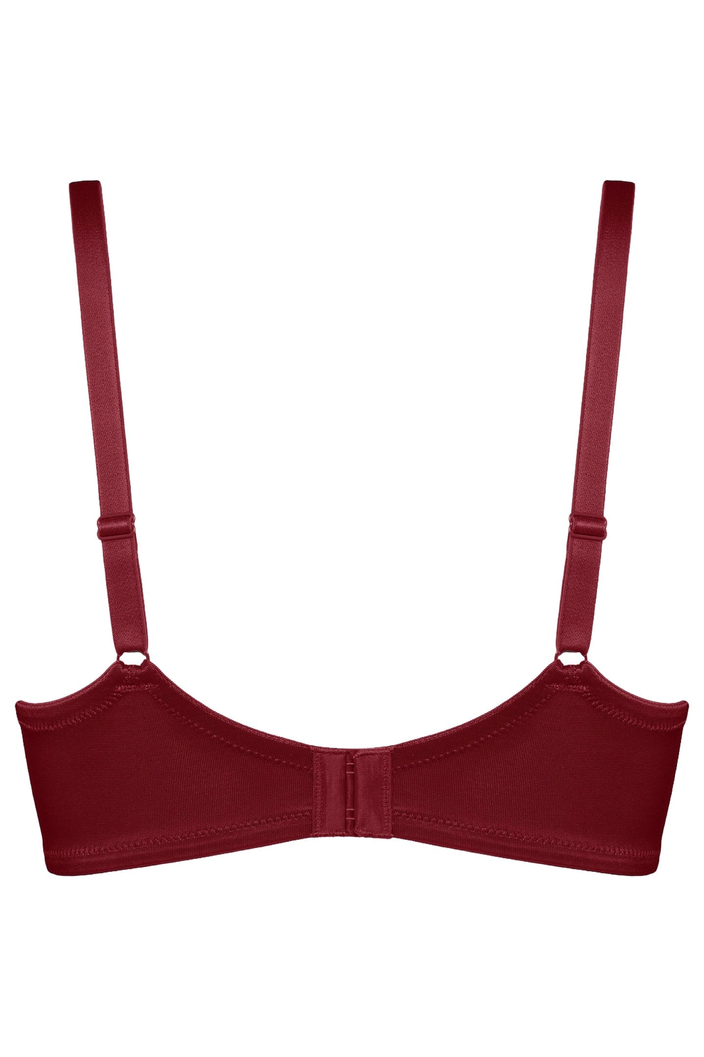 CARITA CABERNET RED AND LACE PLUNGE BALCONY BRA 2