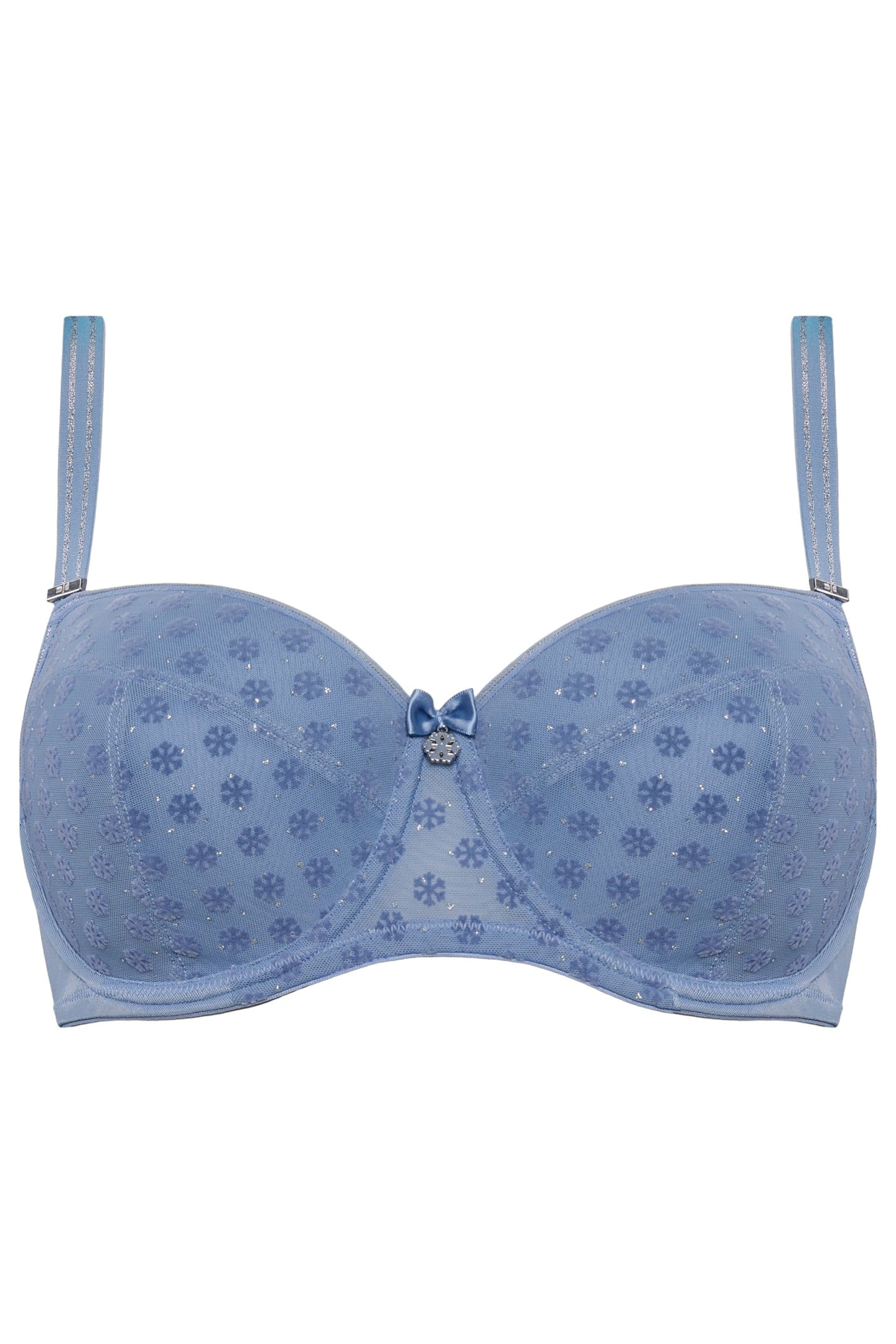 SNOWFLAKE POWDER BLUE BALCONY BRA 3