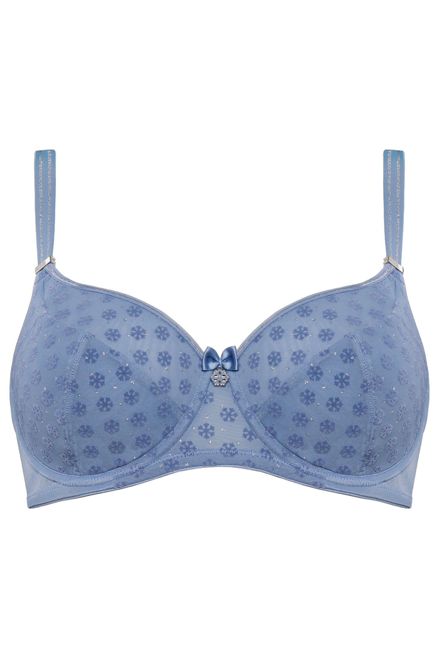 SNOWFLAKE POWDER BLUE PLUNGE BALCONY BRA 3