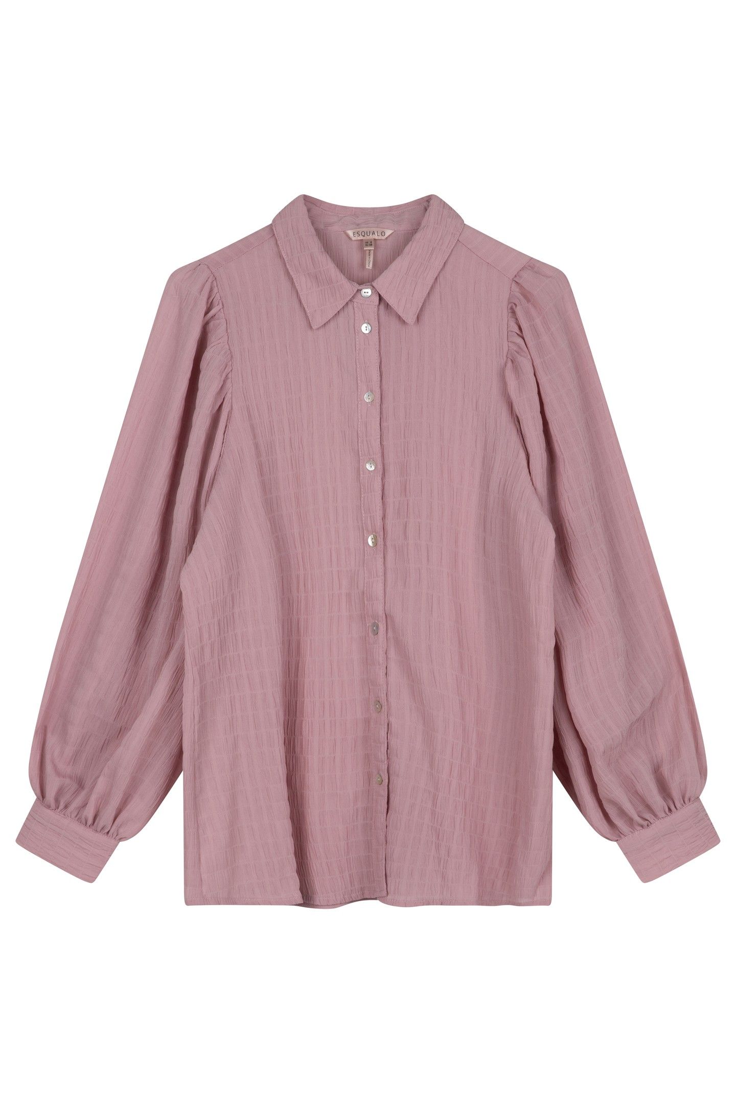 BLOUSE LANTERN CREPE PUFF SHLDR SEPIA ROSE 5