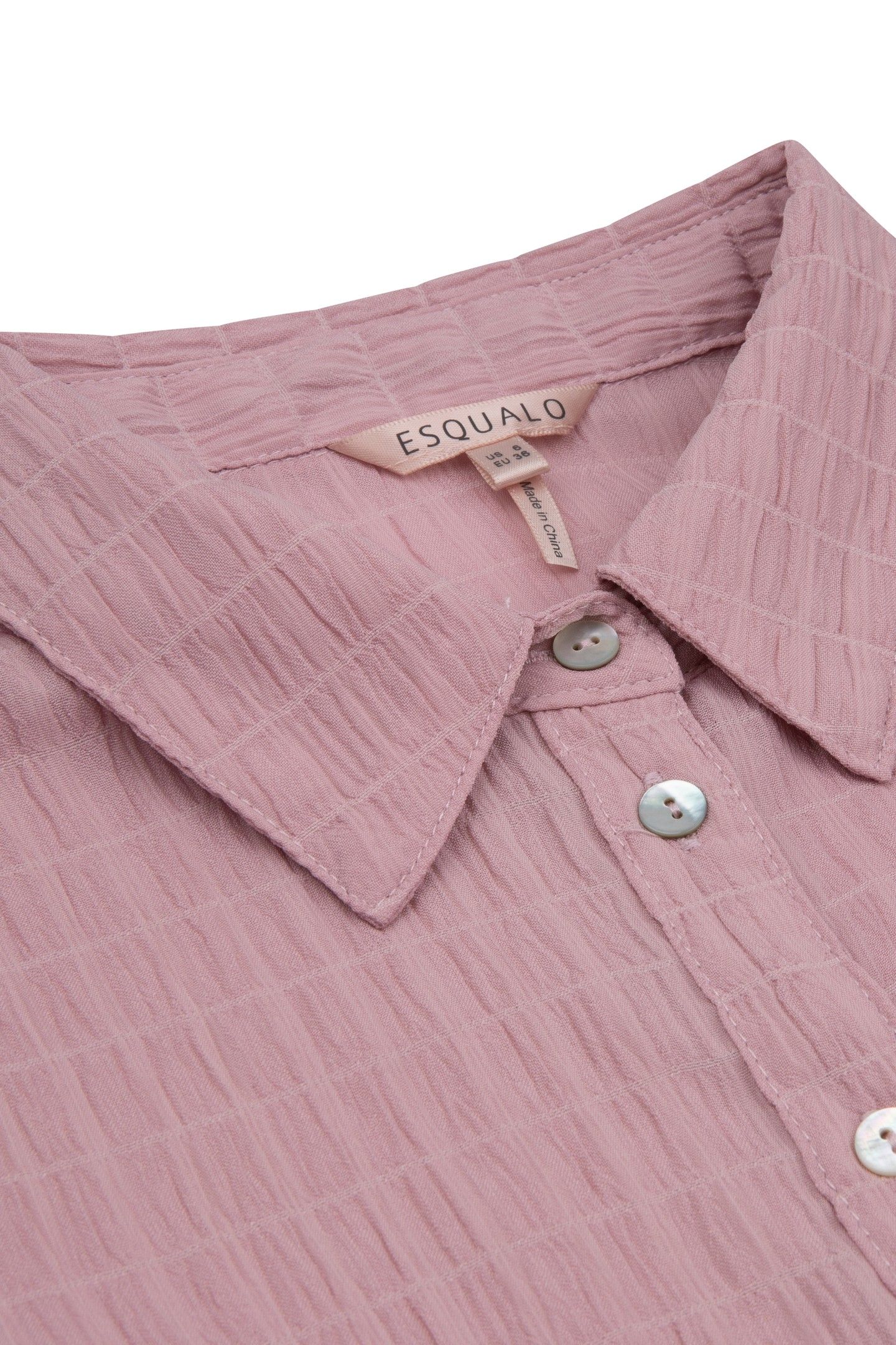 BLOUSE LANTERN CREPE PUFF SHLDR SEPIA ROSE 7