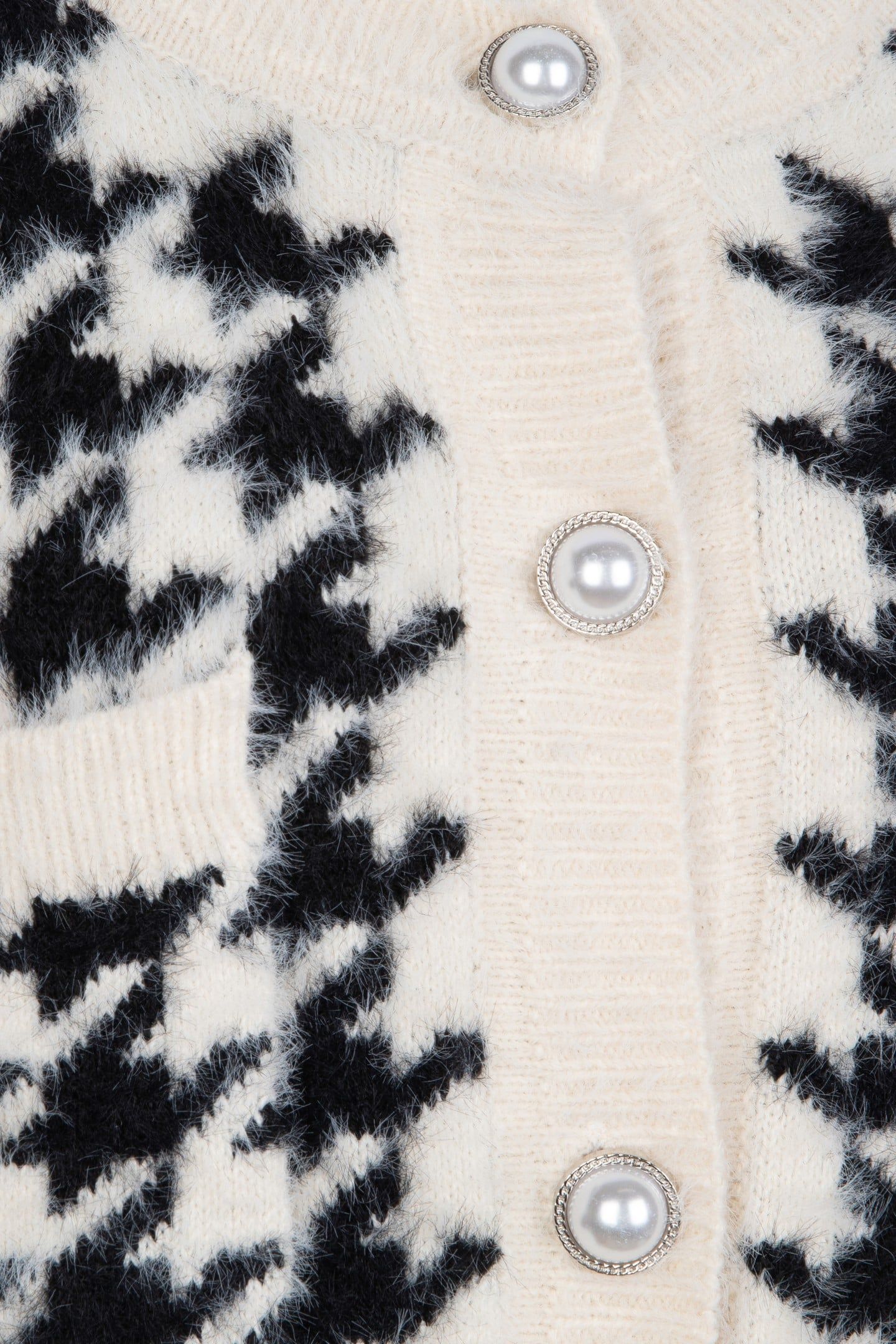 CARDIGAN SHORT HOUNDSTOOTH BLACK / OFF WHITE 8