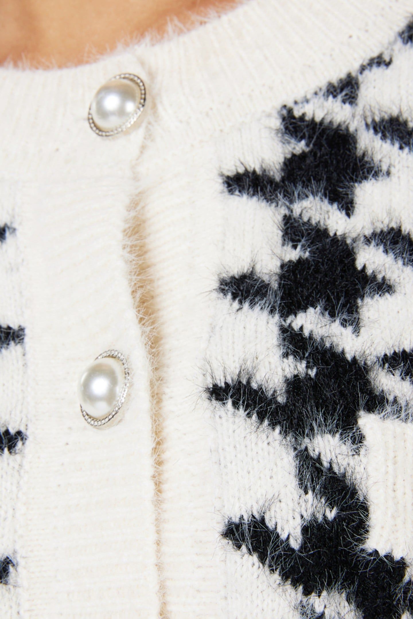 CARDIGAN SHORT HOUNDSTOOTH BLACK / OFF WHITE 9