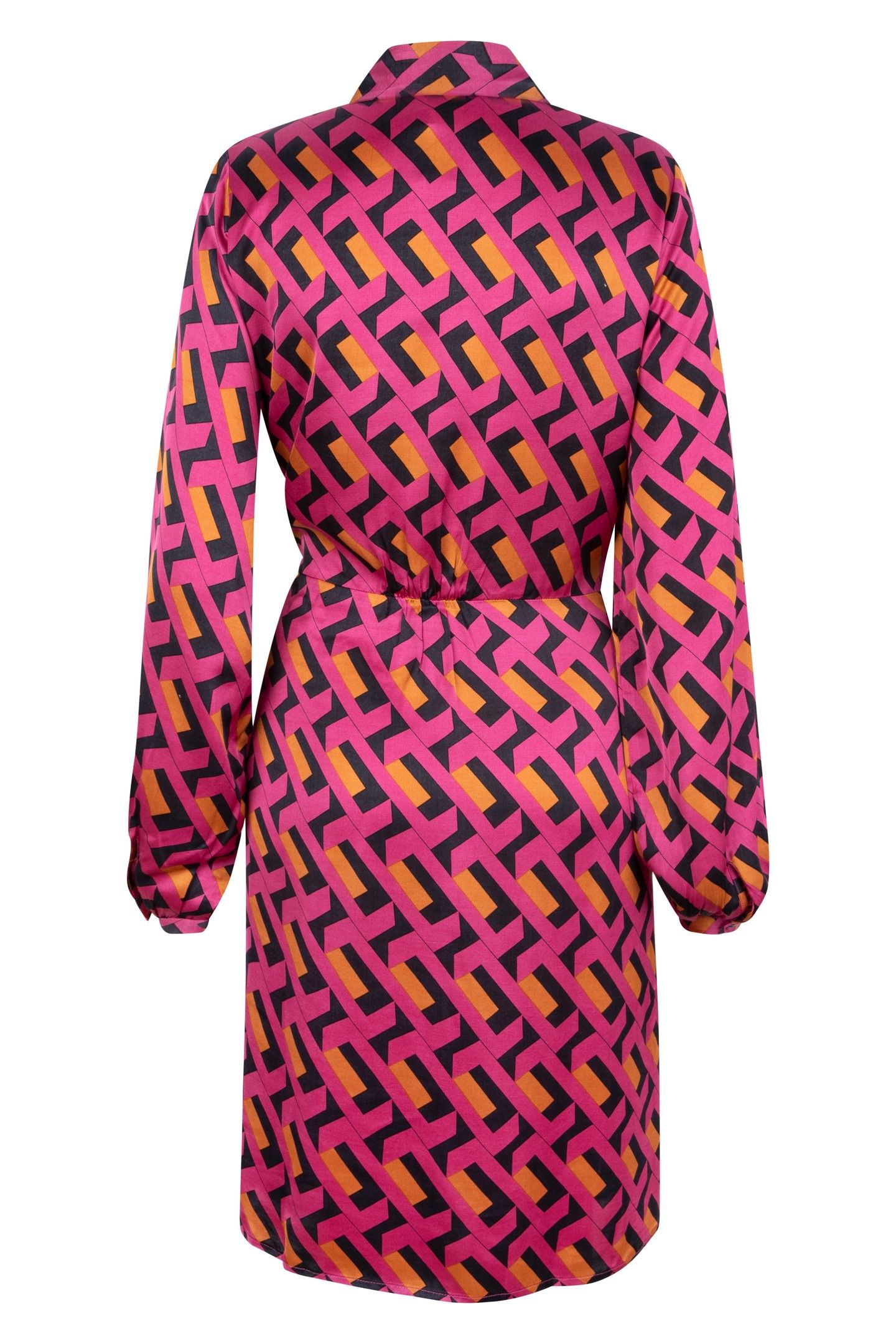 DRESS OVERLAP DETAIL GEO PRINT PRINT 6