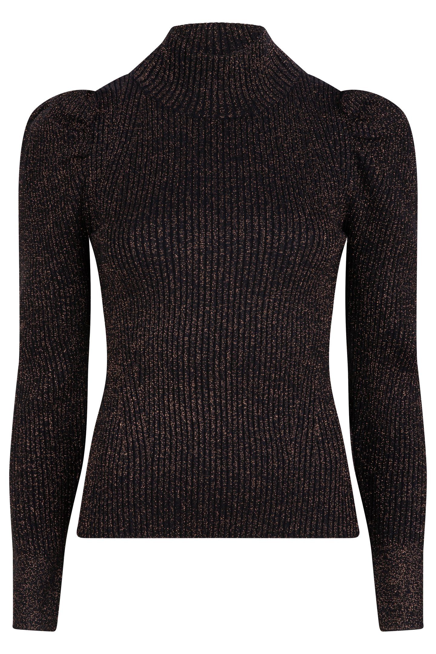 SWEATER MOCK NECK LUREX BLACK / GOLD 5