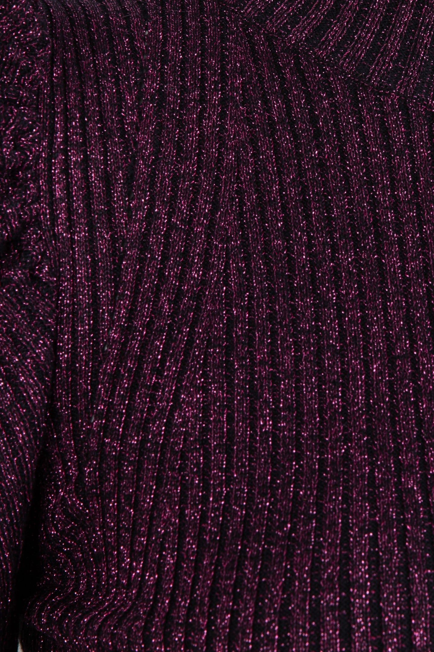 SWEATER MOCK NECK LUREX BLACK / PINK 3