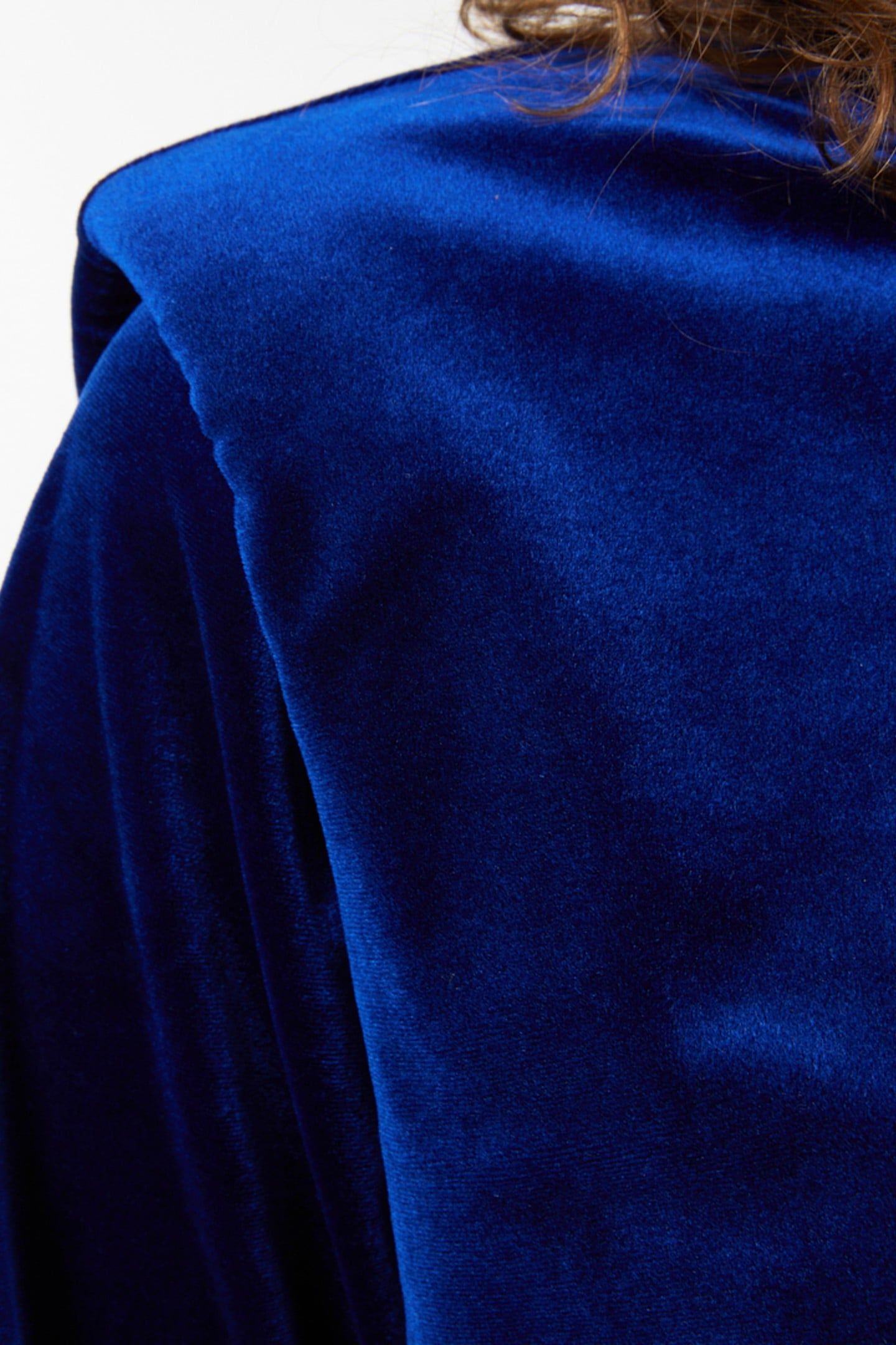 SWEATER SHOULDER DETAILS VELOURS BLUE 9