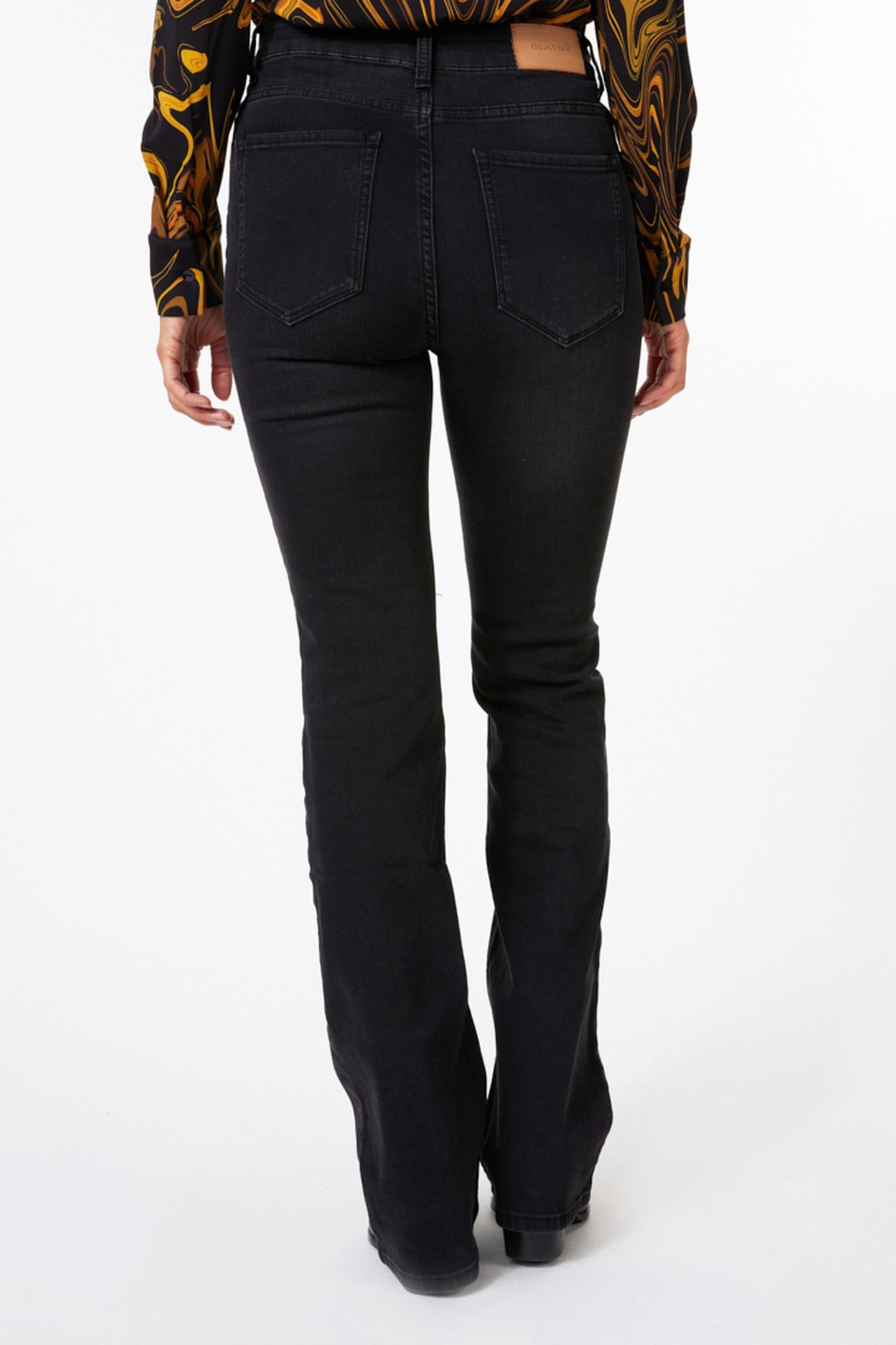 TROUSERS FLAIR BLACK DENIM BLACK 2
