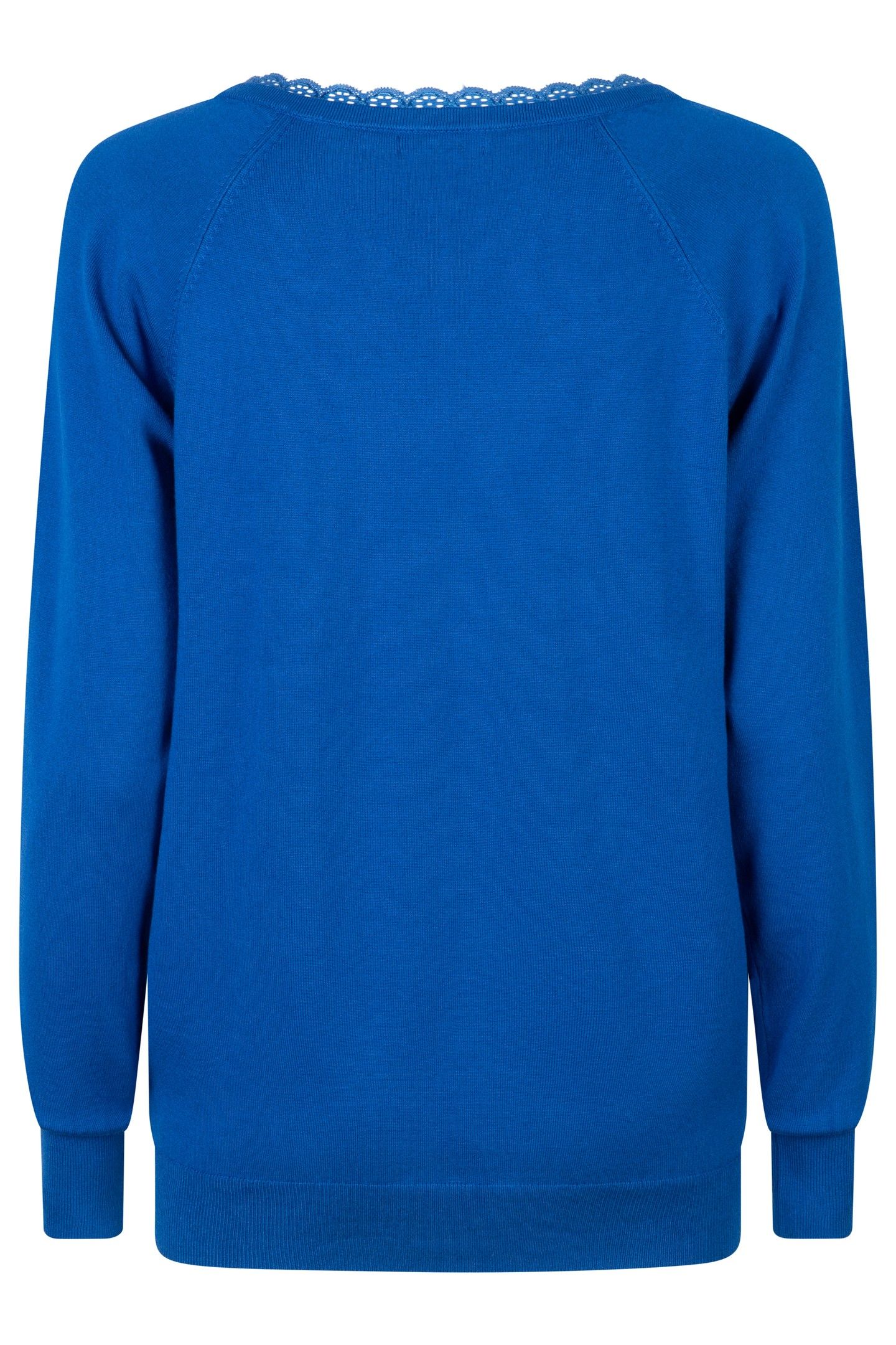 SWEATER V-NECK LACE BLUE 2