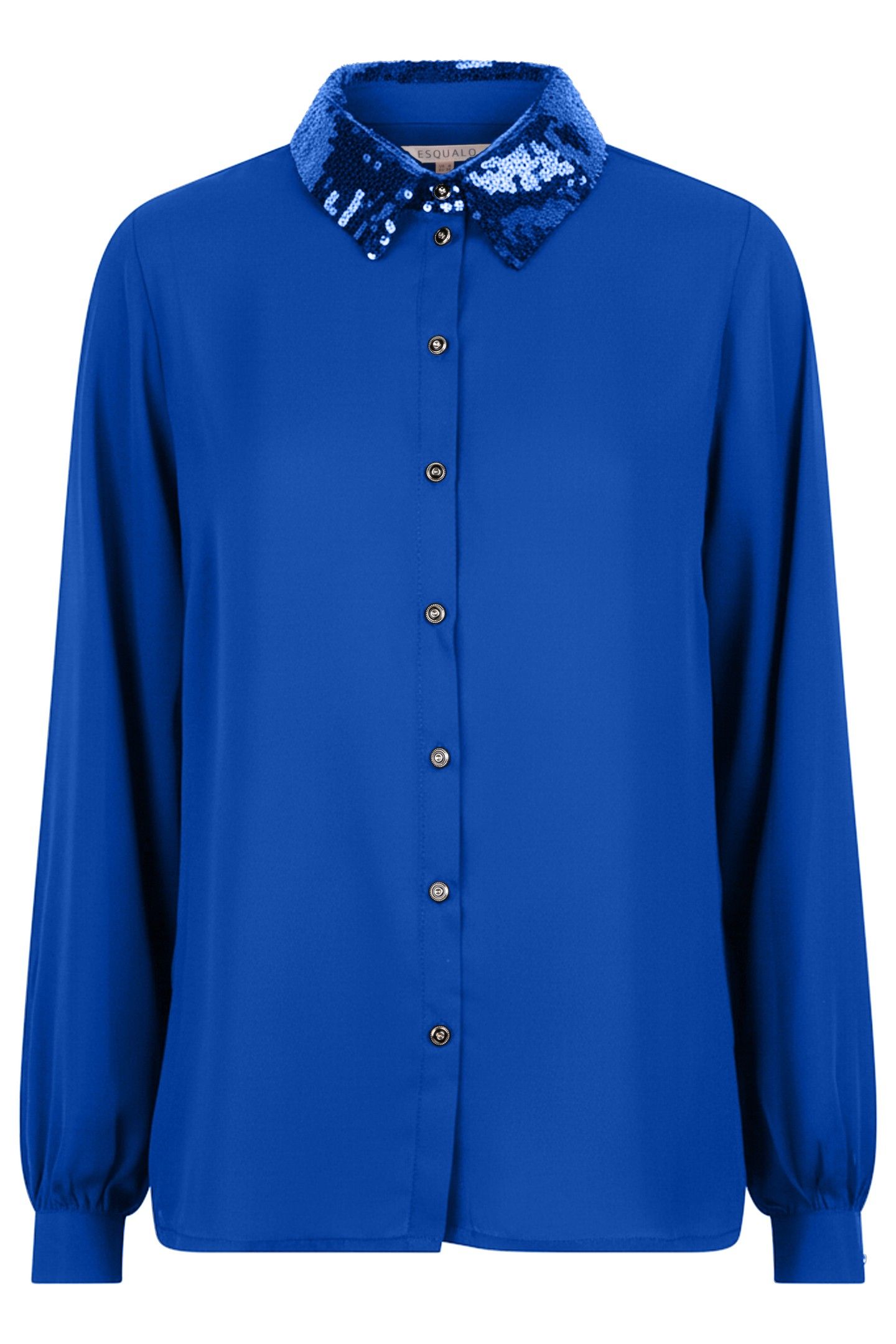 BLOUSE SEQUINS COLLAR BLUE 1