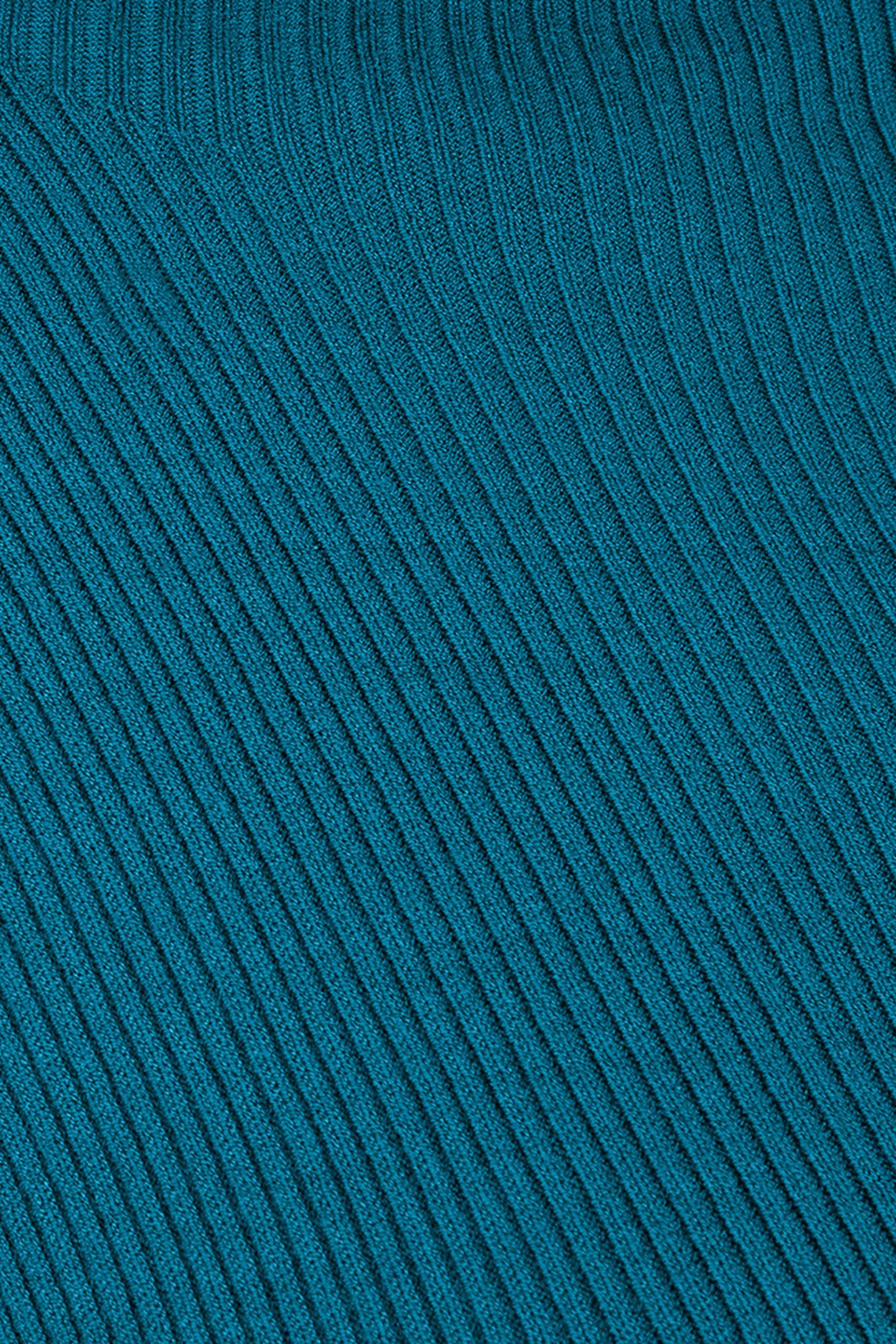TOP RIB SLV/LSS BUTTONS COL PETROL 3