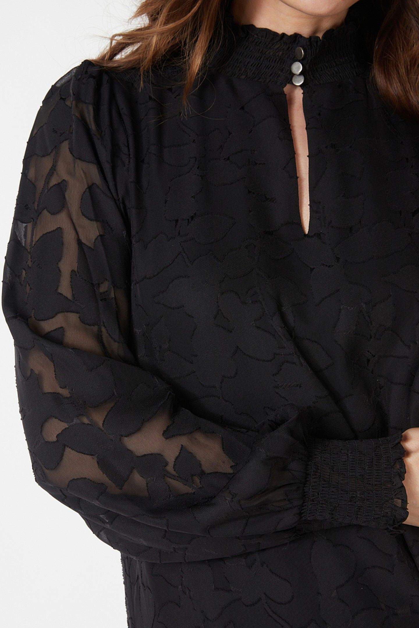 DRESS SMOCK JACQUARD BLACK 4