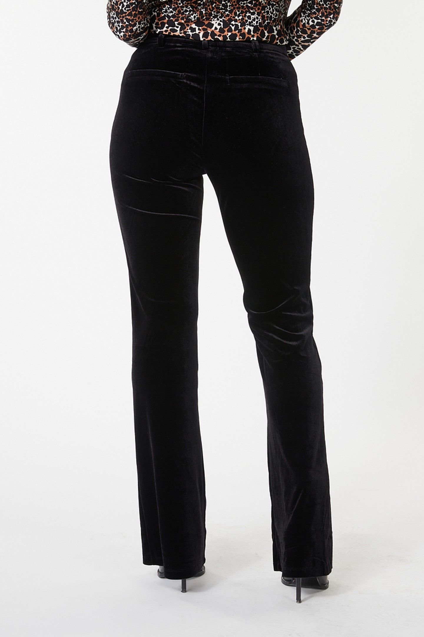 TROUSERS FLAIR VELOURS BLACK 3