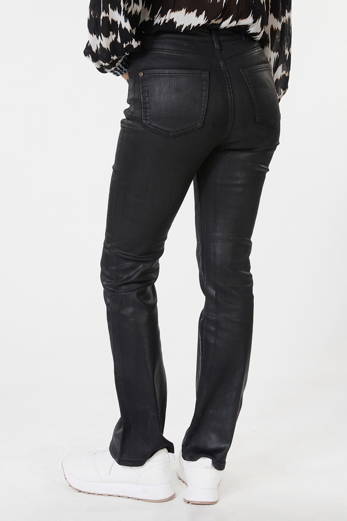TROUSERS COATED FLAIR BLACK 3