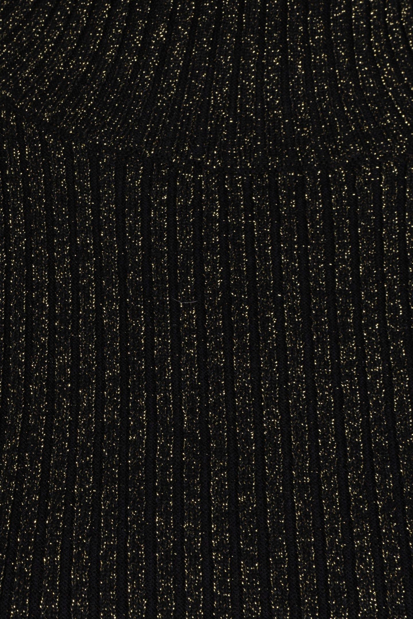 SWEATER RIB LUREX BLACK / GOLD 7