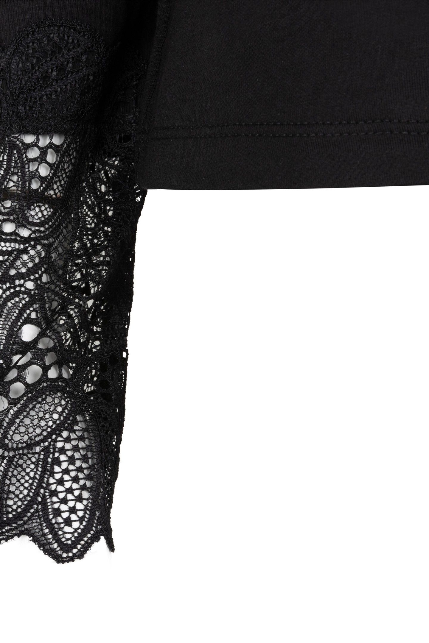 T-SHIRT COL LACE BLACK 7