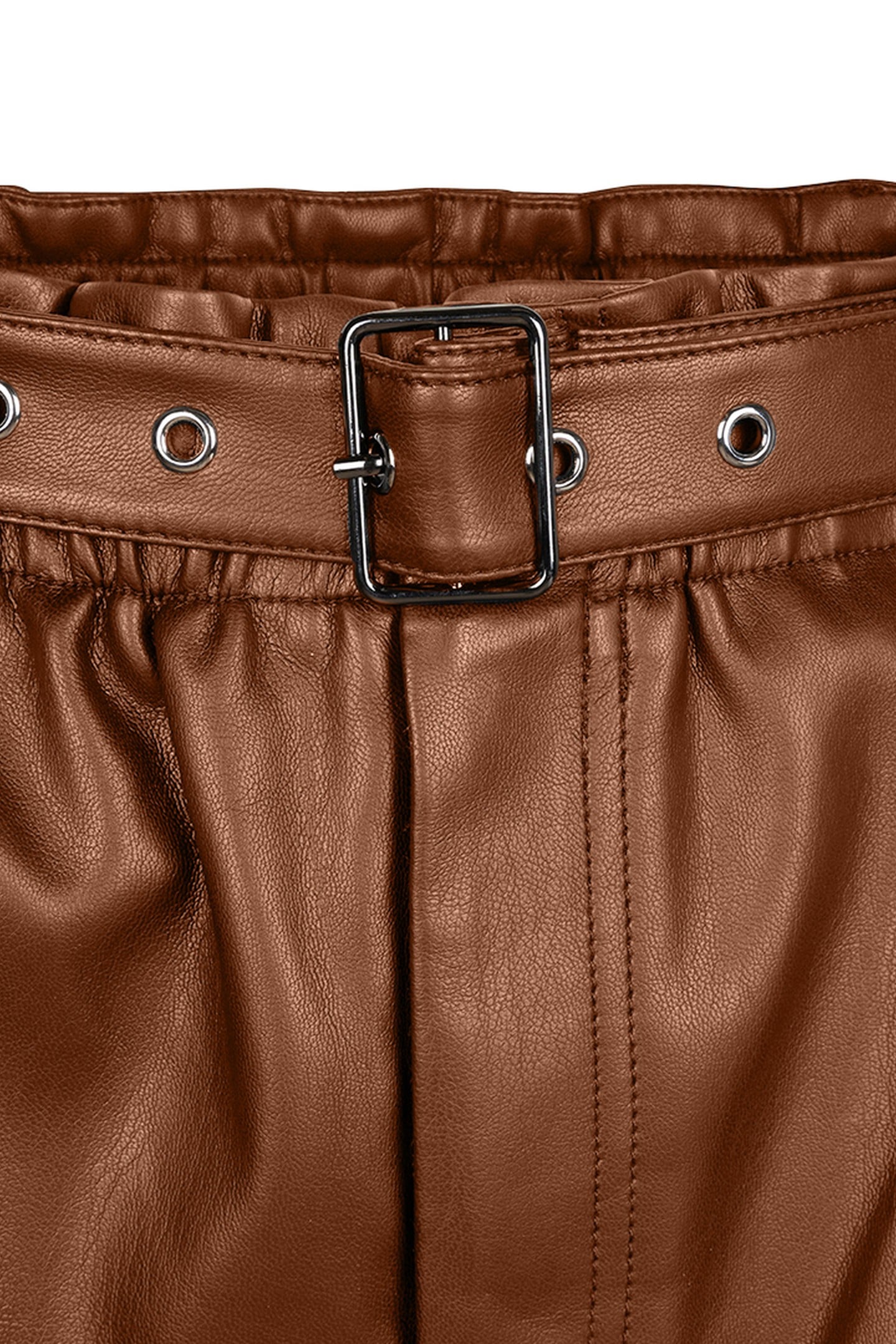 SHORTS PU BROWN 3