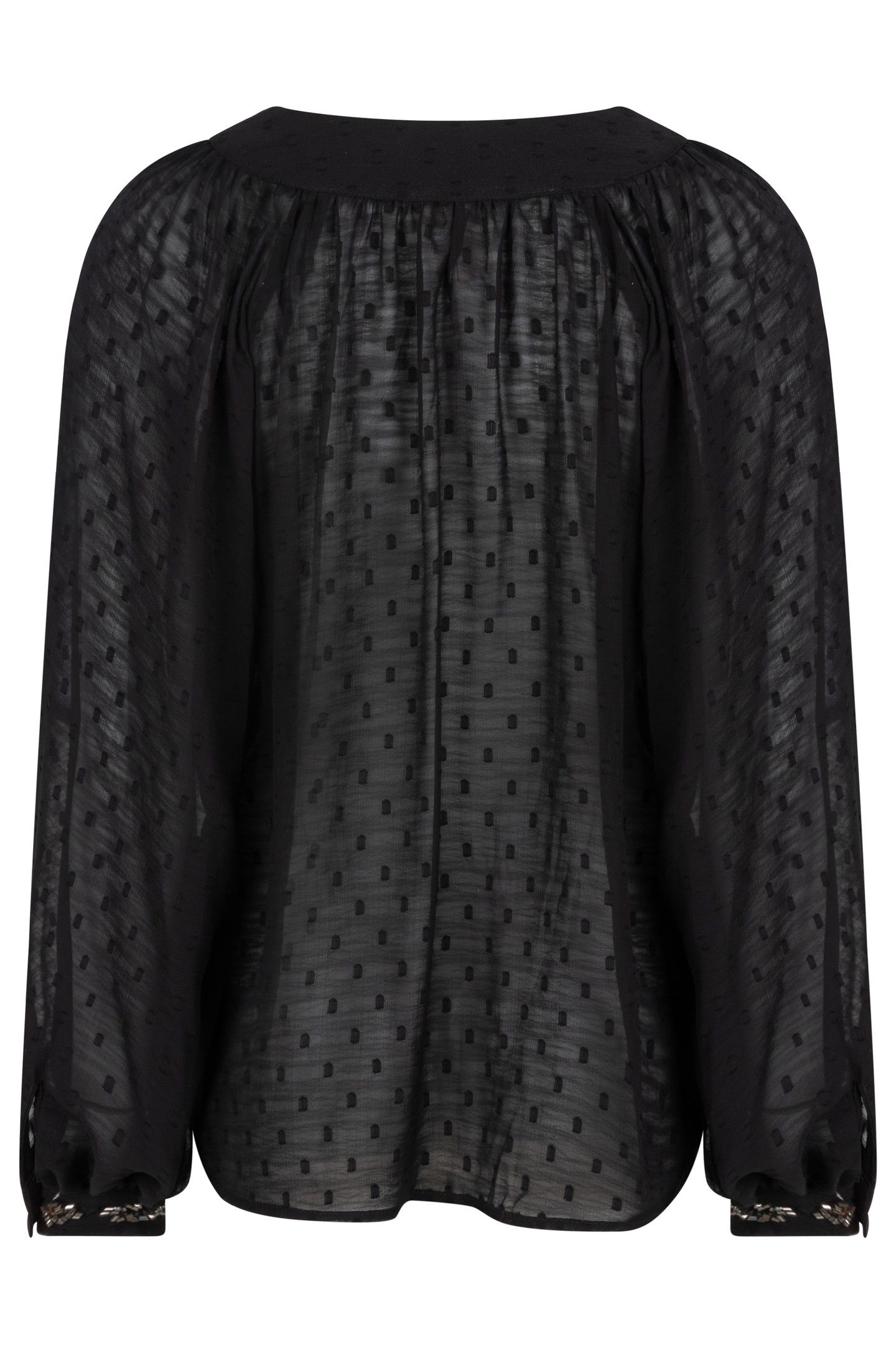 BLOUSE MARBLE BEADING BLACK 4