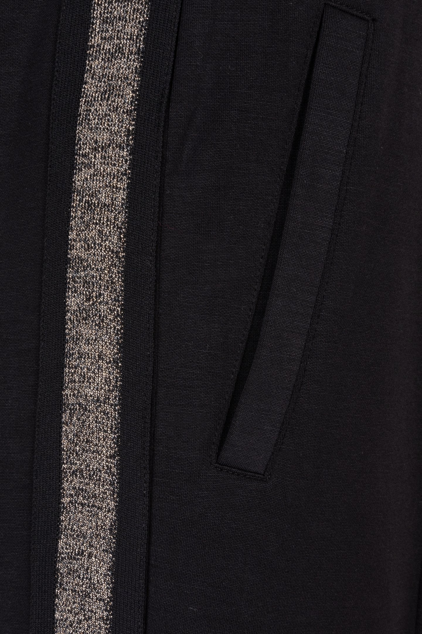 TROUSERS LUREX TAPE MODAL BLACK 7