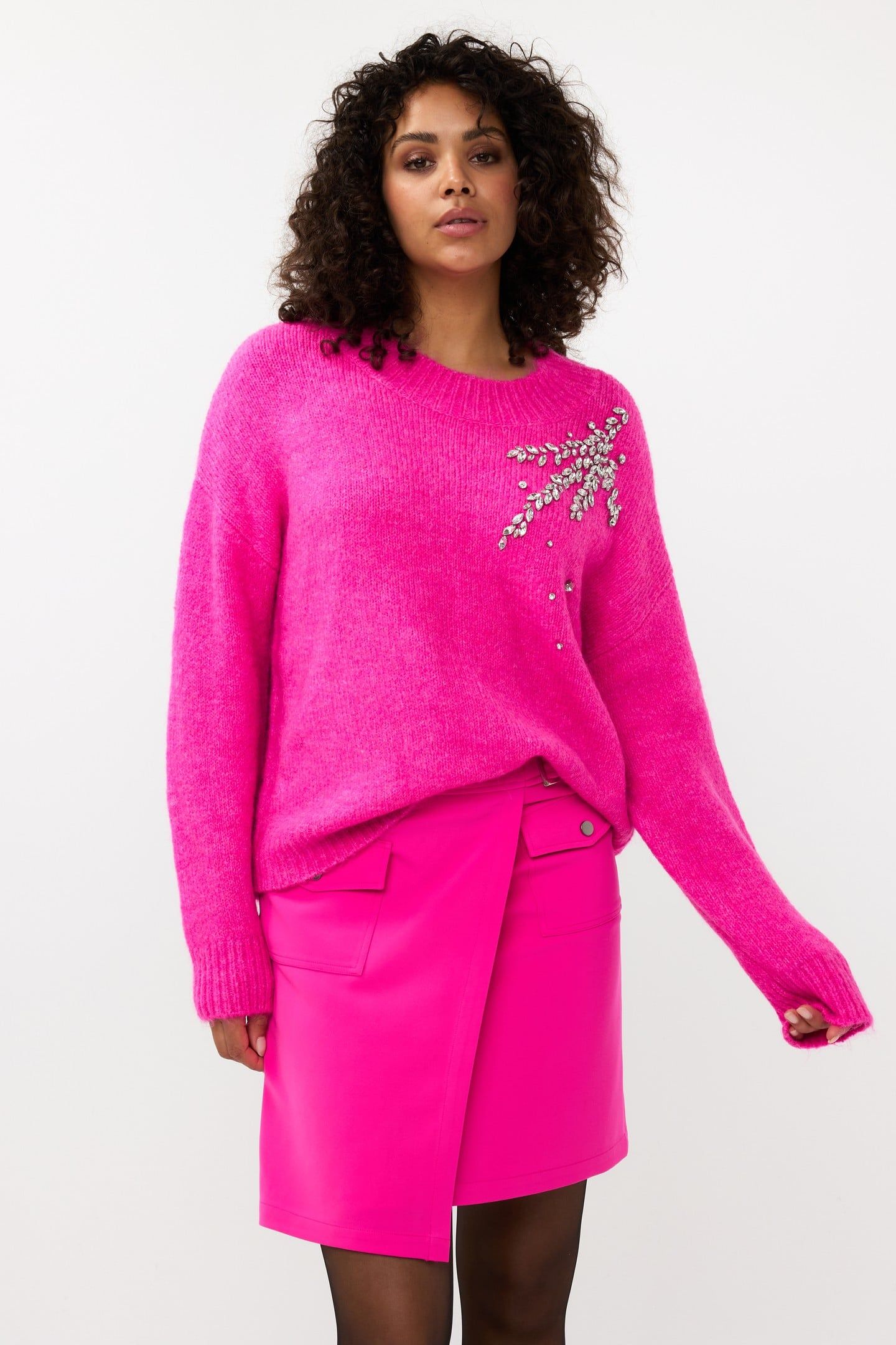 SKIRT OVERLAP POCKETS CITY NEON CERISE 2